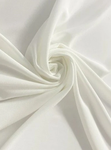 Off White Stretch Crepe - Image 5