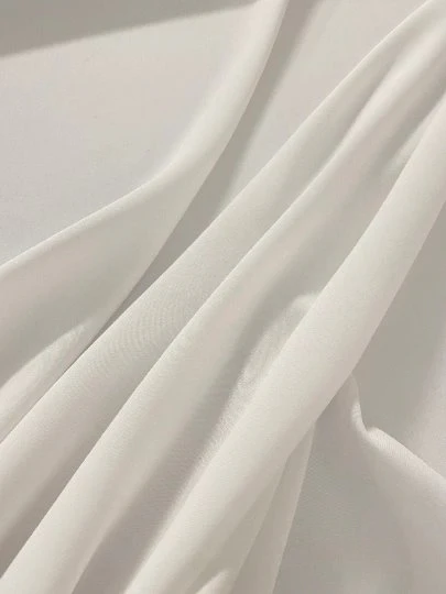 Off White Stretch Crepe - Image 7