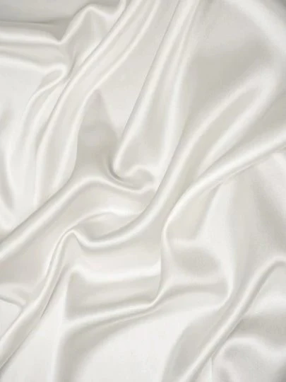 Off White Stretch Crepe Back Satin - Image 4