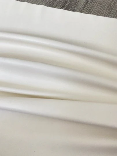 Off White Stretch Faux Leather - Image 3