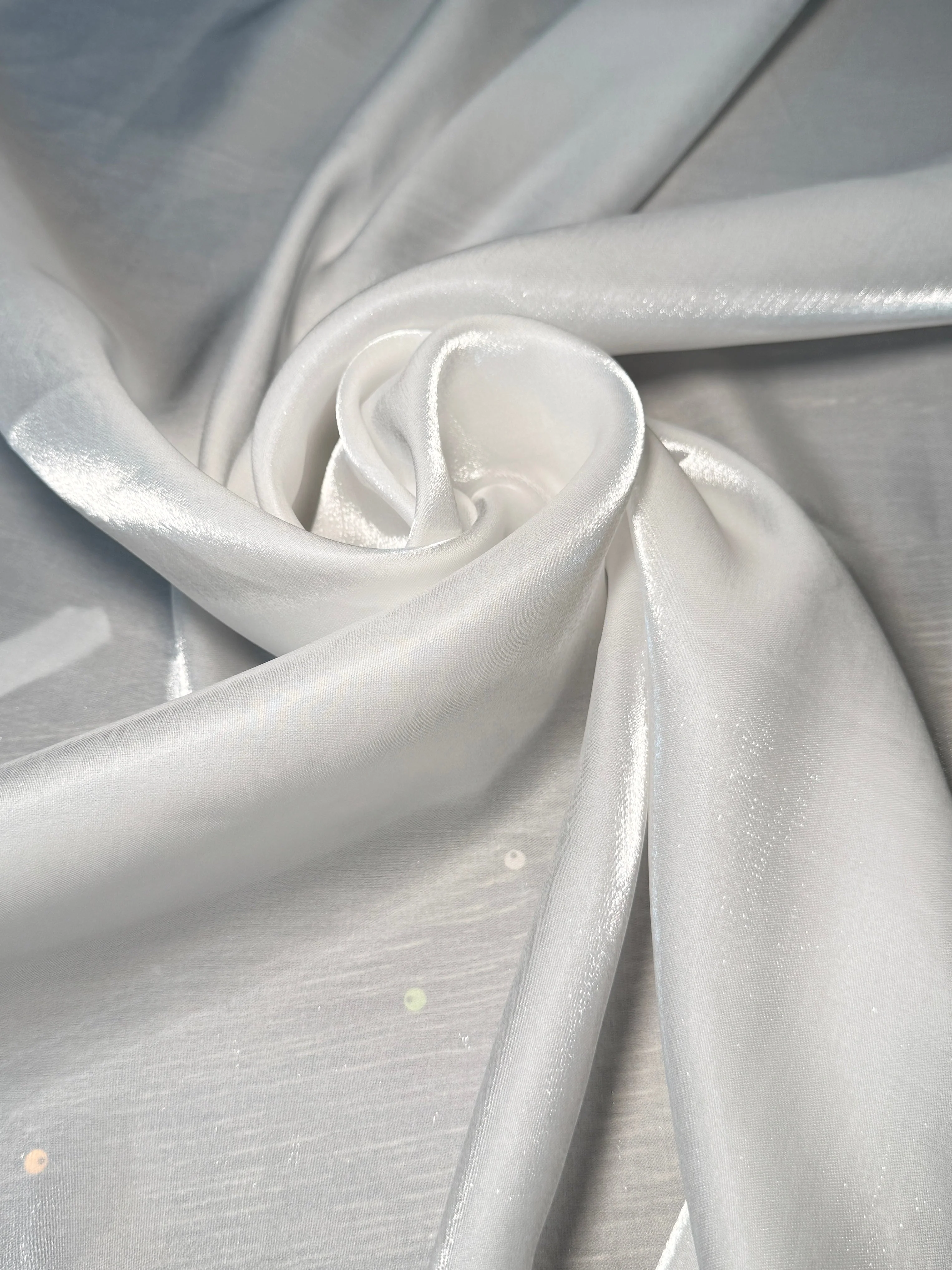 Off White Water Liquid Shimmery Chiffon - Image 3