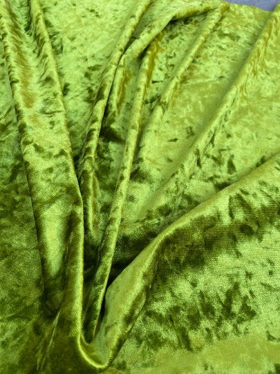 Olive Stretch Crushed Velvet - Image 5