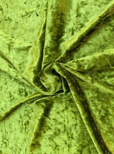 Olive Stretch Crushed Velvet - Image 8