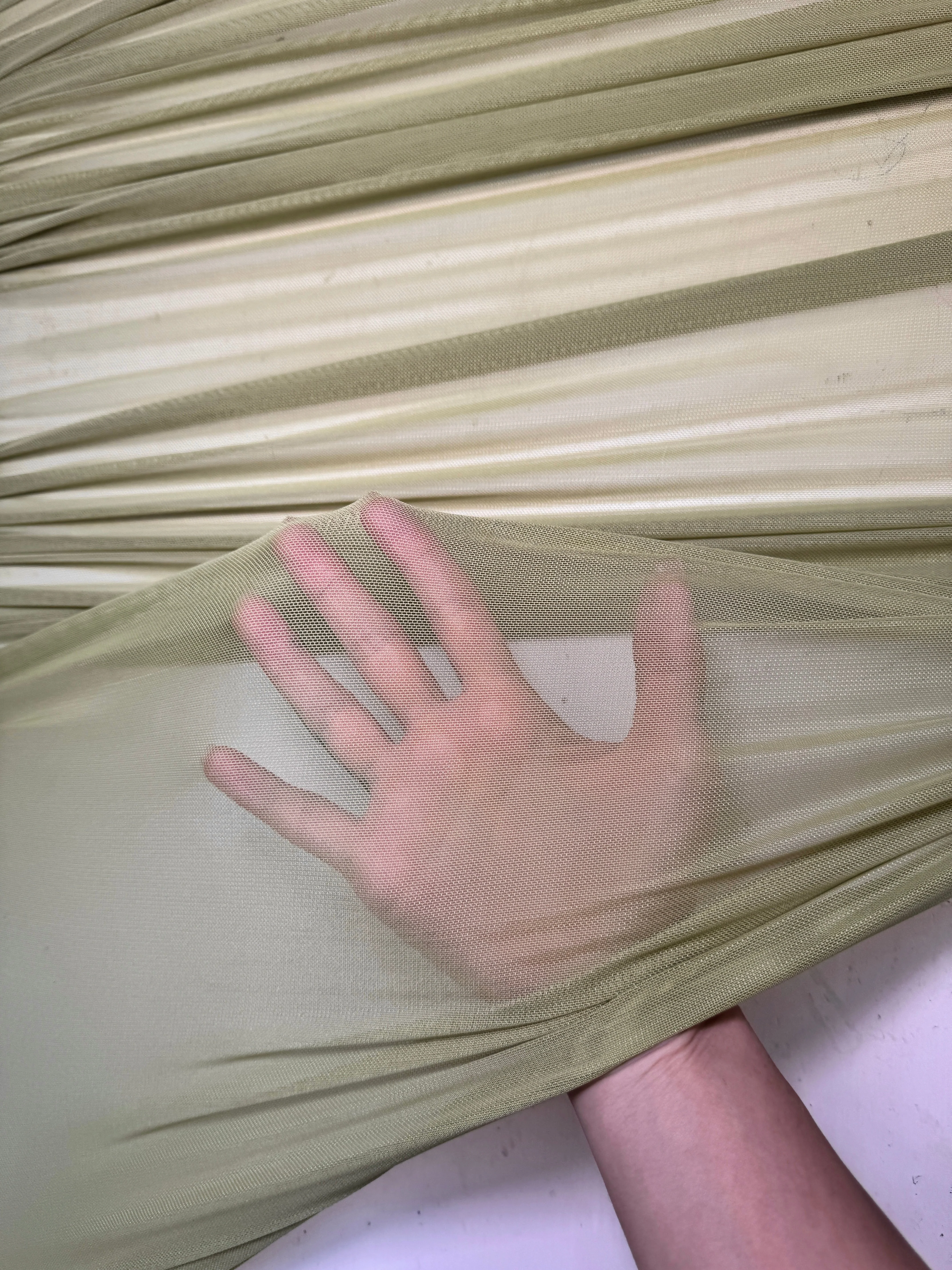 Olive Green 4 Way Stretch Power Mesh - Image 3