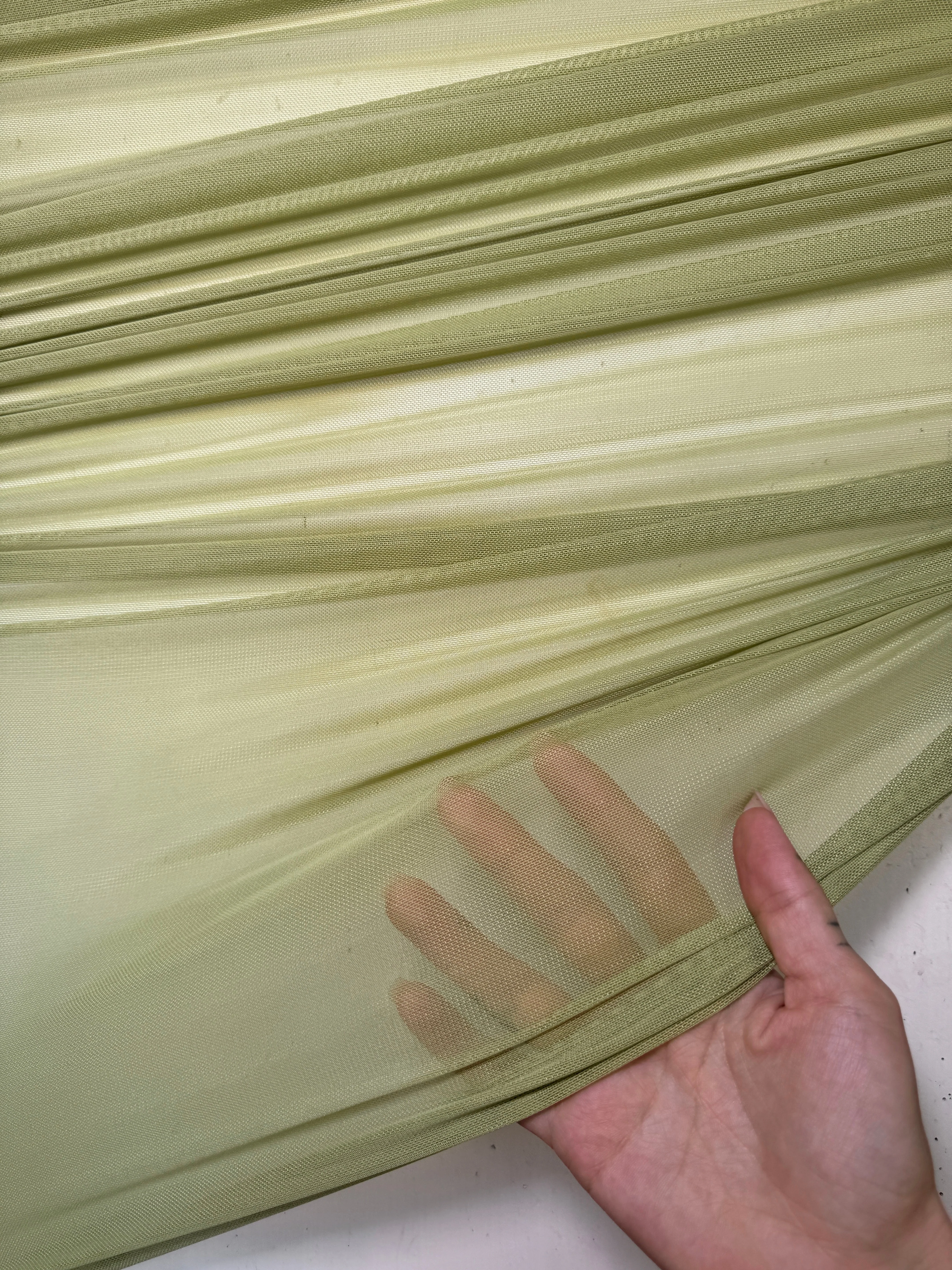 Olive Green 4 Way Stretch Power Mesh - Image 5