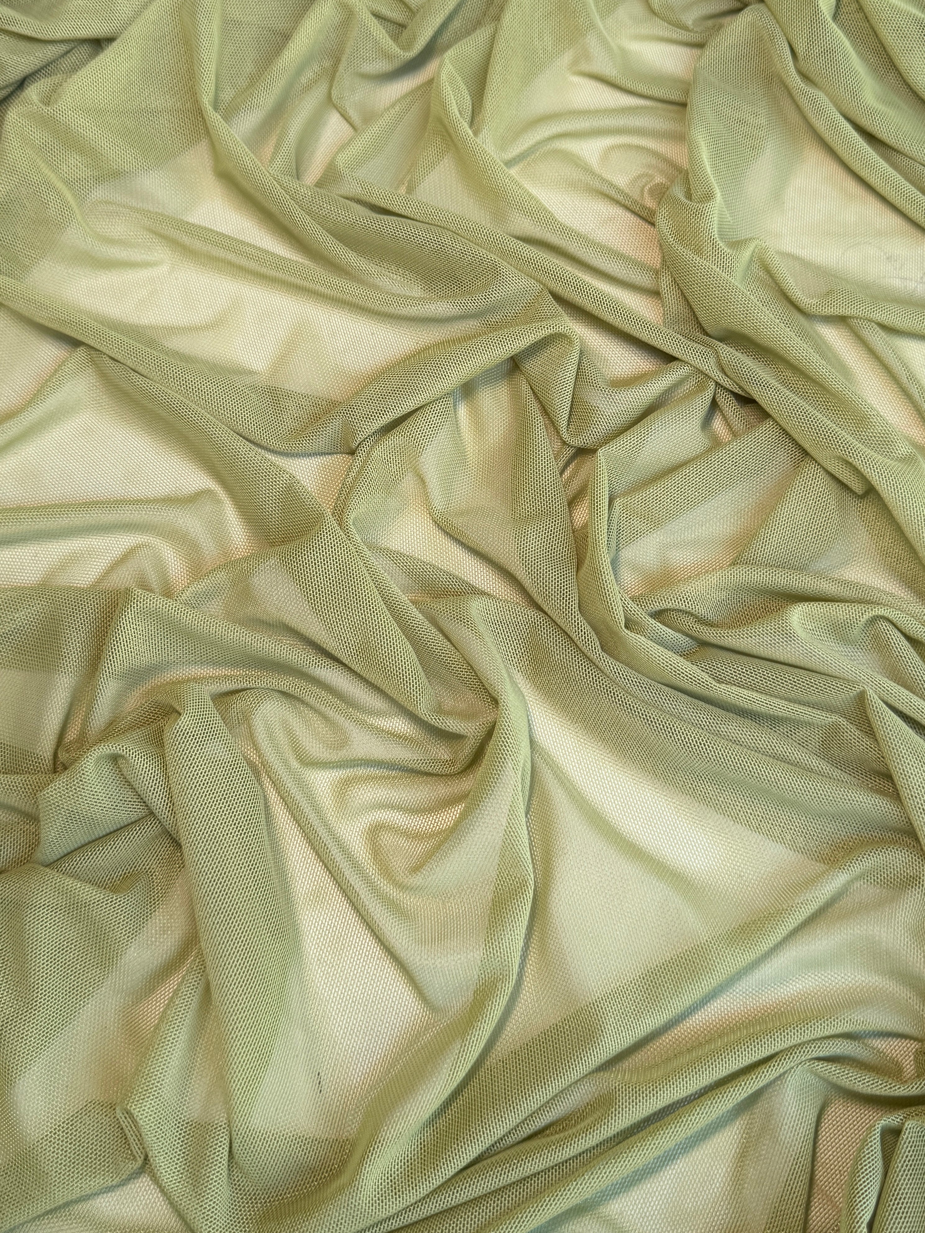 Olive Green 4 Way Stretch Power Mesh - Image 8