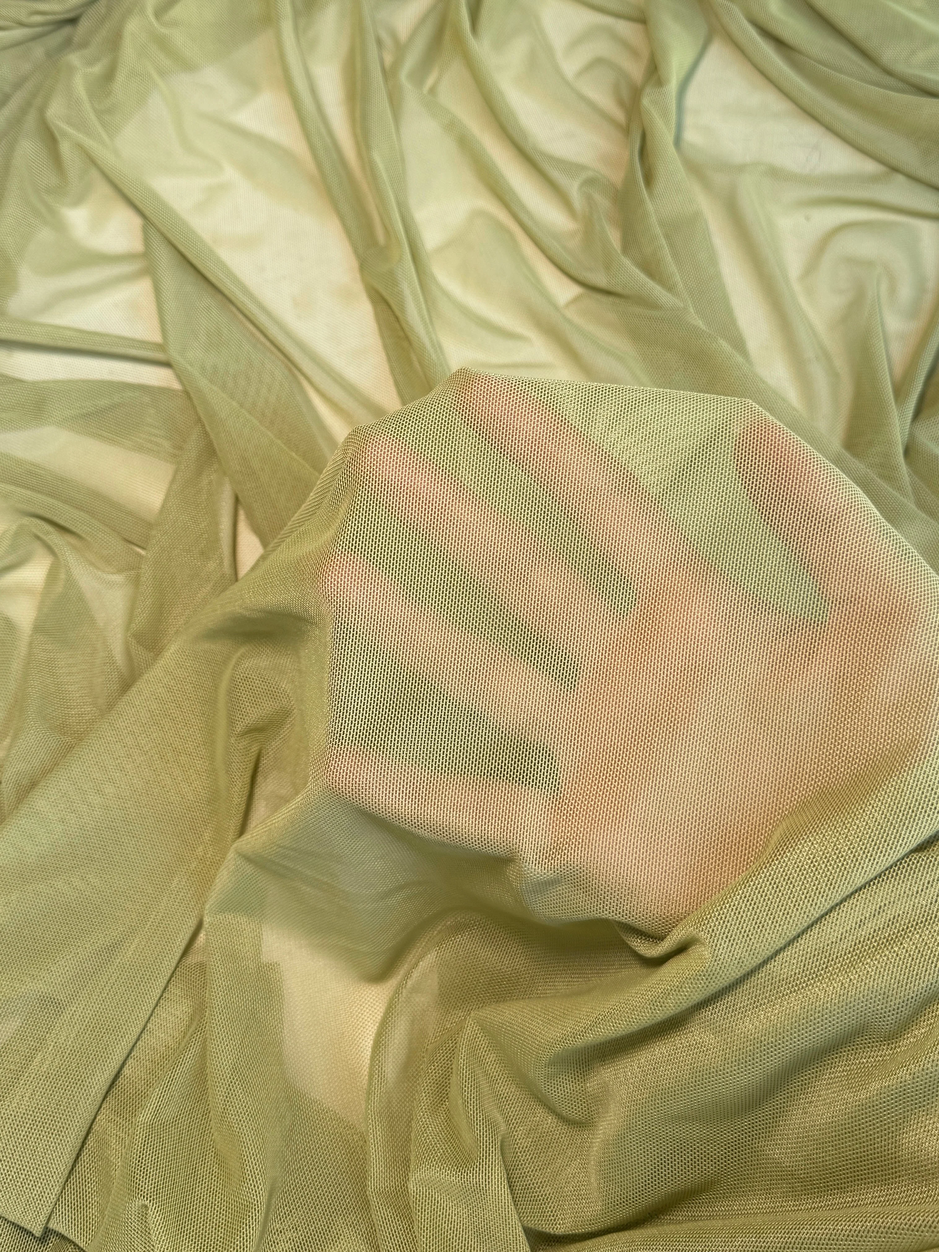 Olive Green 4 Way Stretch Power Mesh - Image 9