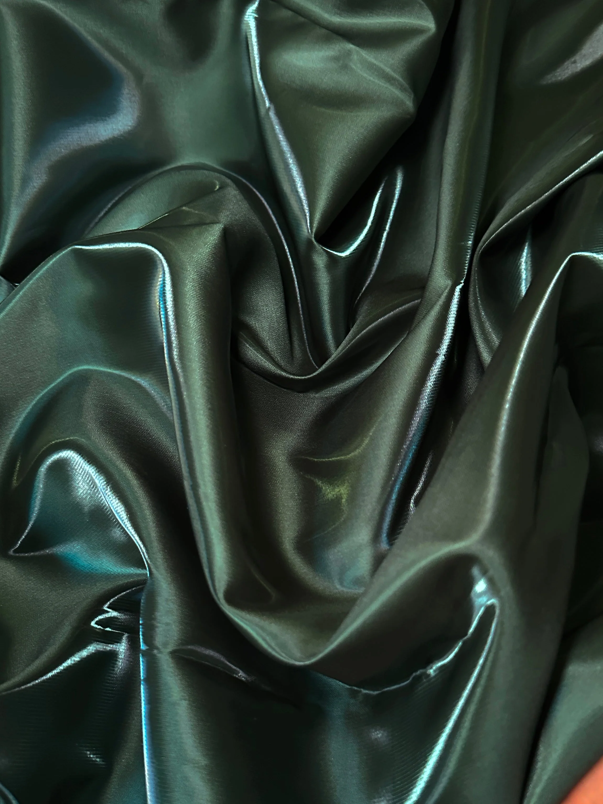 Olive Green Liquid Bridal Satin - Image 2