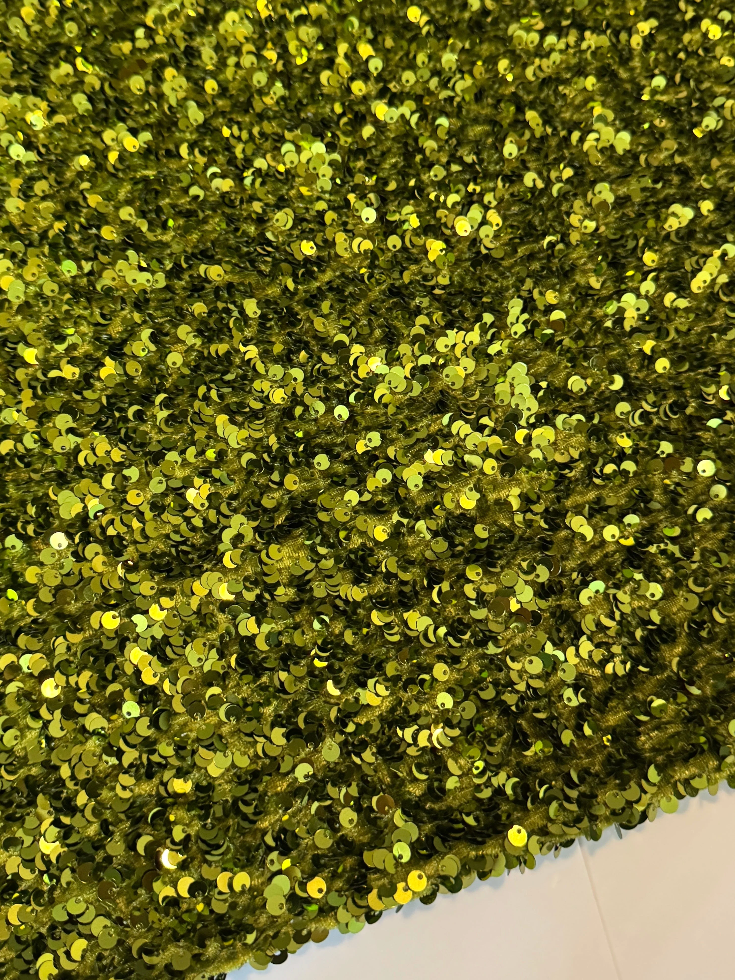 Olive Green Sequin on Velvet (Exclusive Color) - Image 3