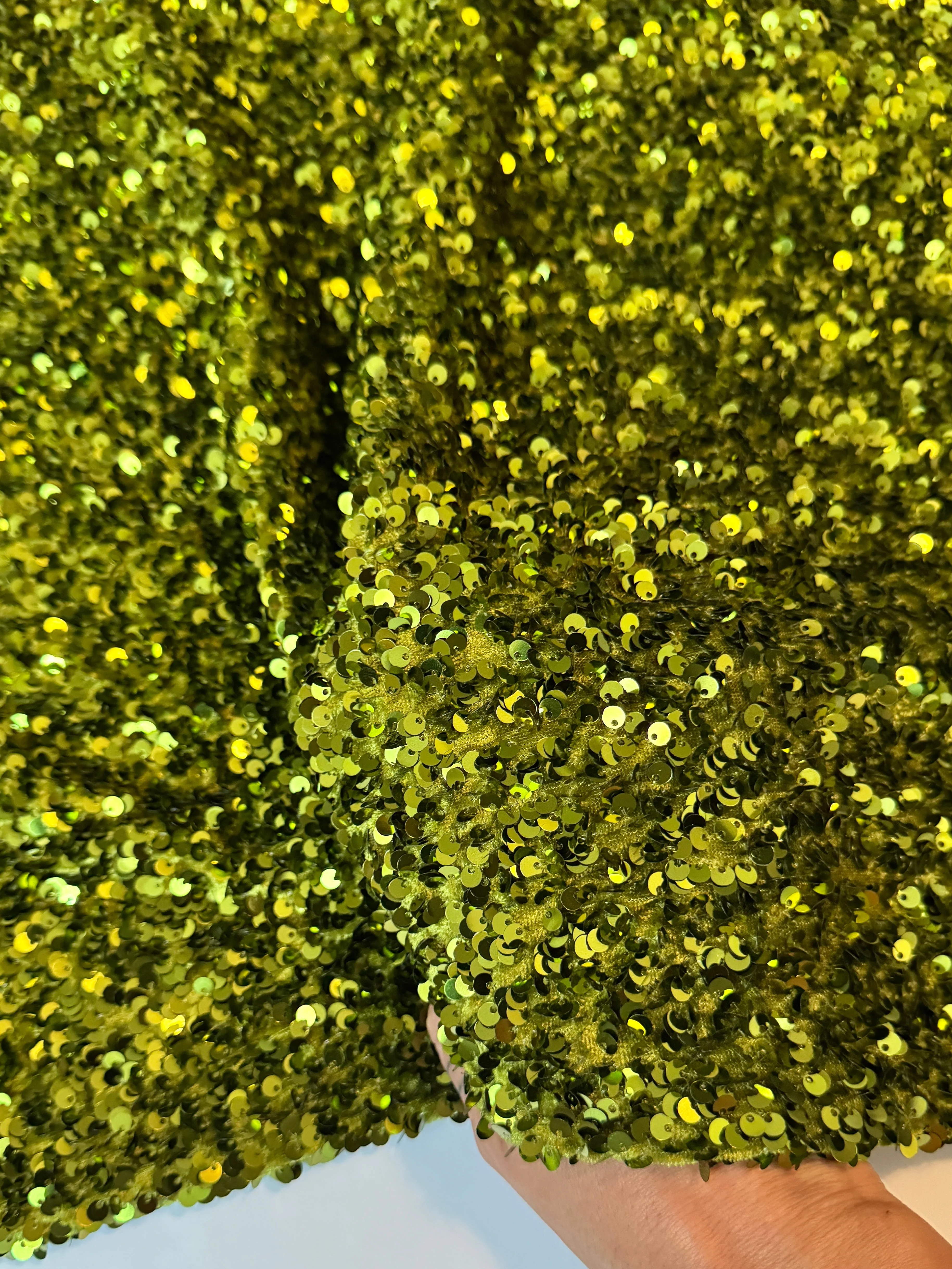 Olive Green Sequin on Velvet (Exclusive Color) - Image 5