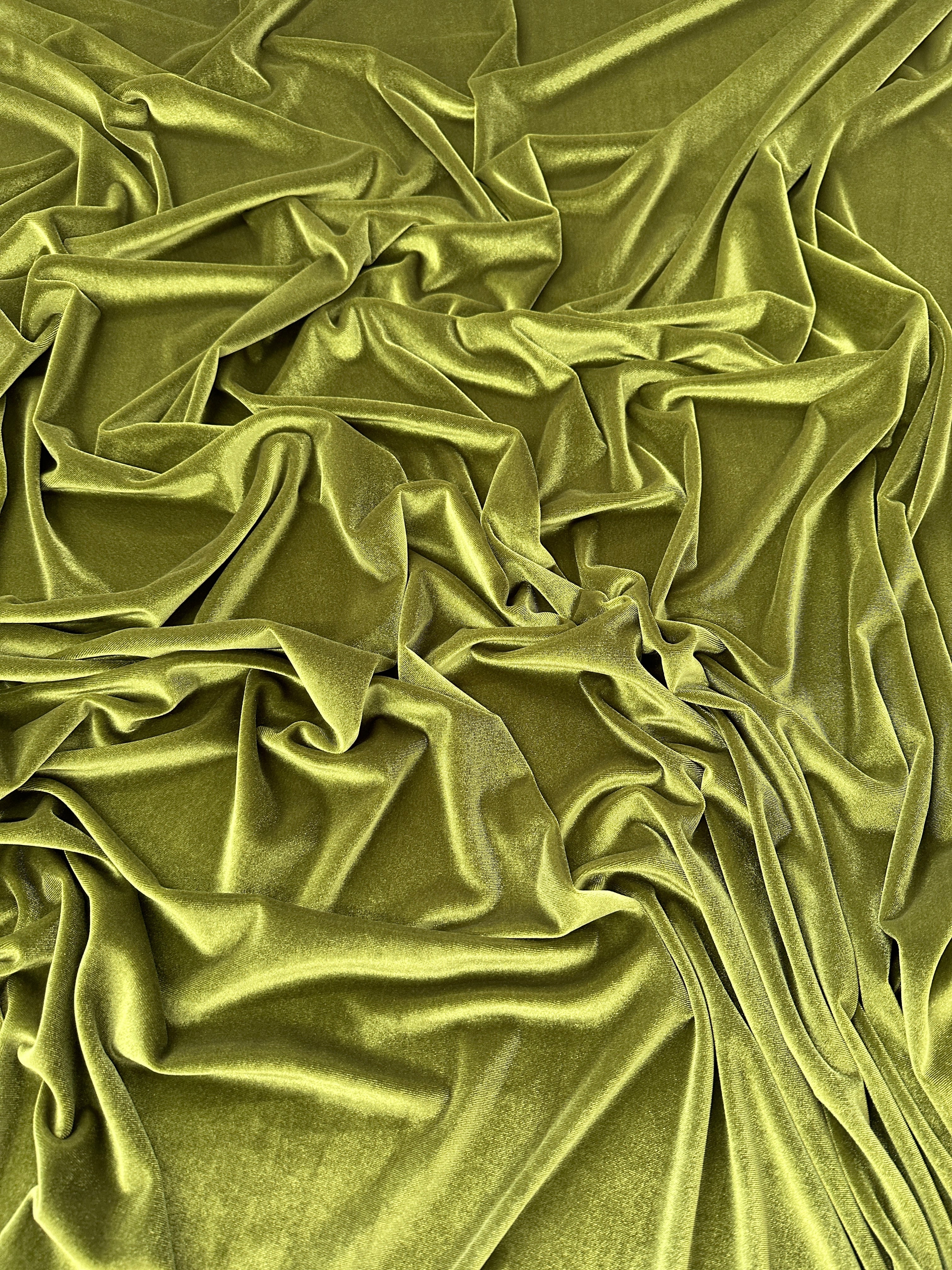 Olive Stretch Velvet - Image 10