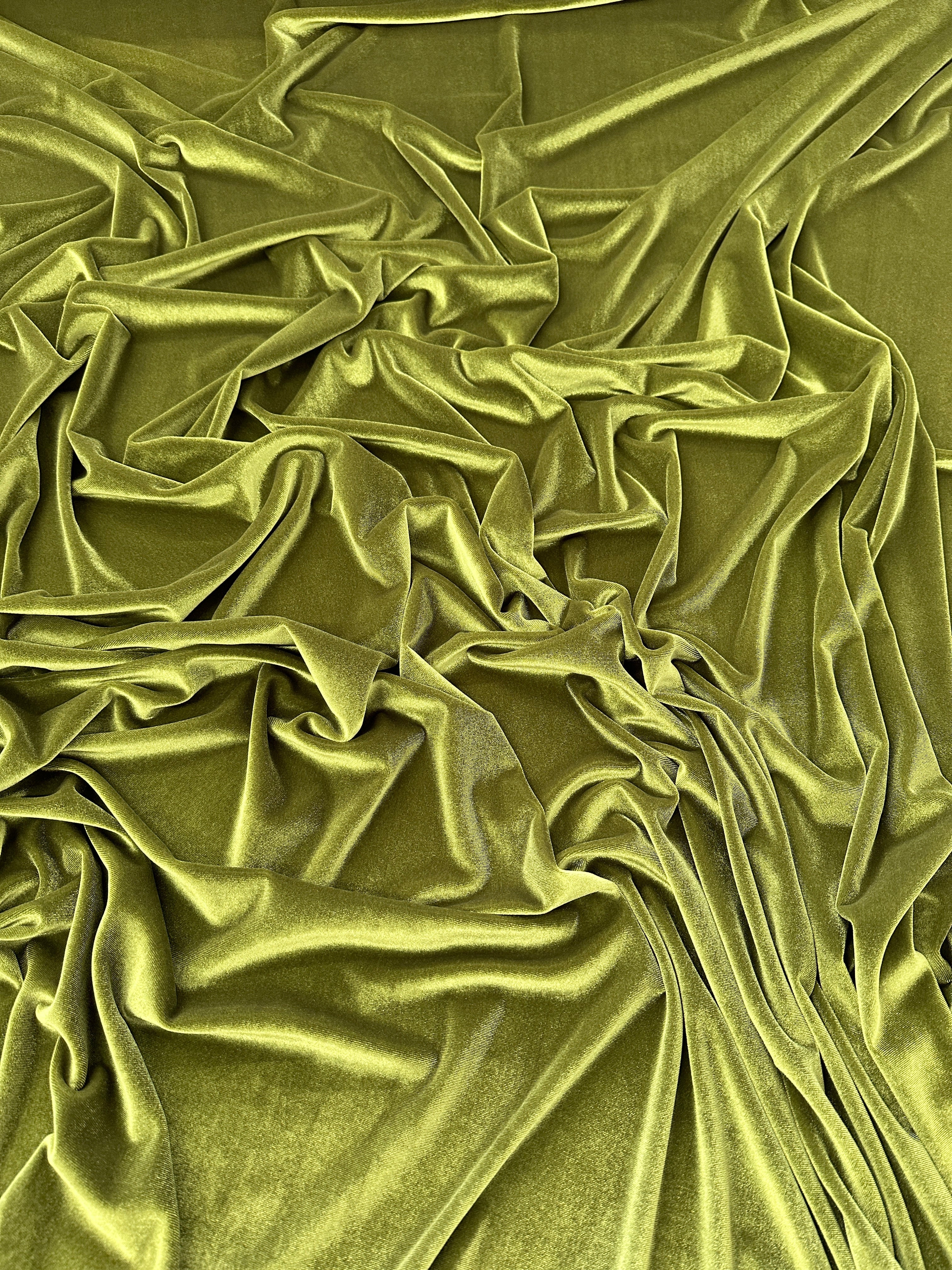 Olive Stretch Velvet - Image 12