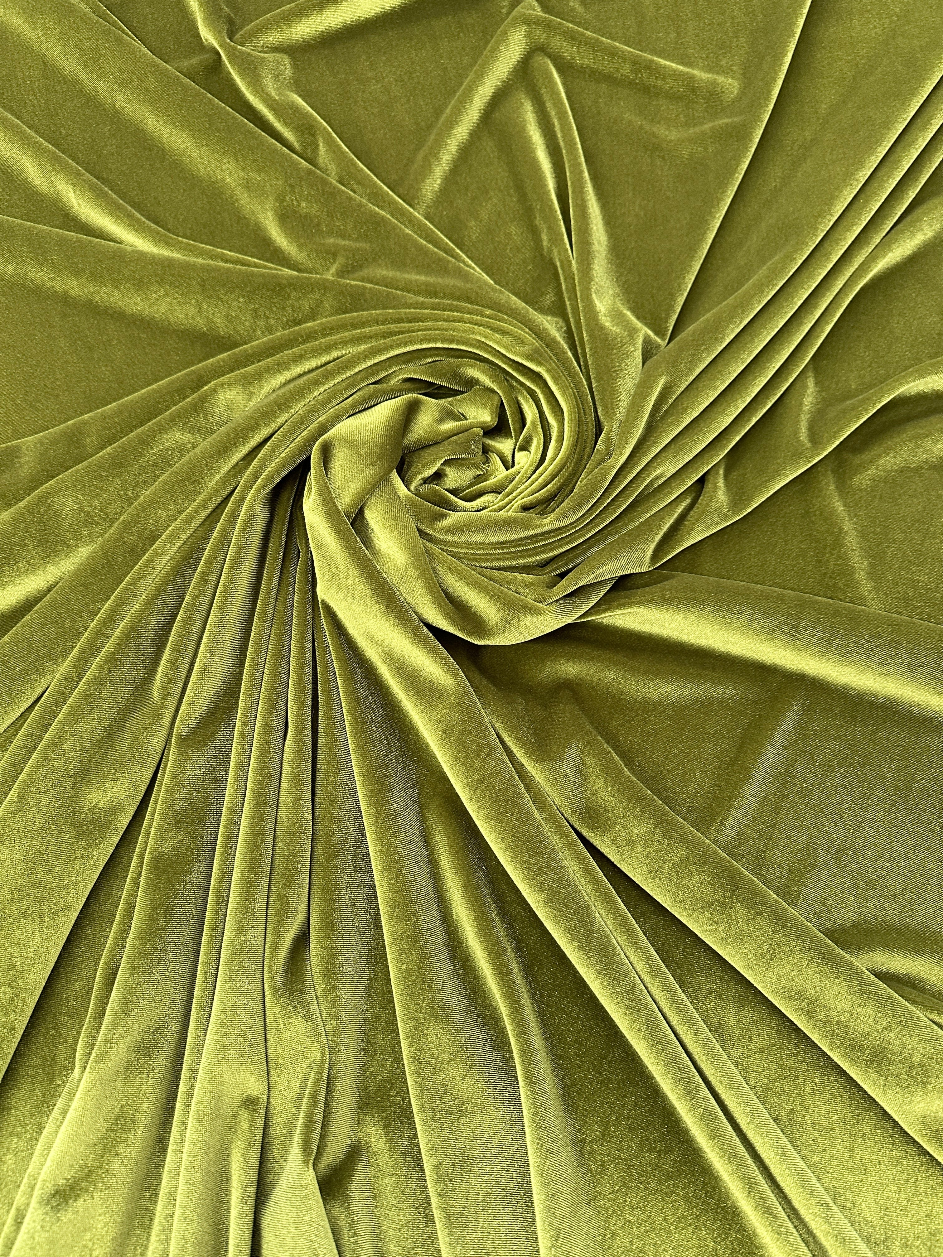 Olive Stretch Velvet - Image 13