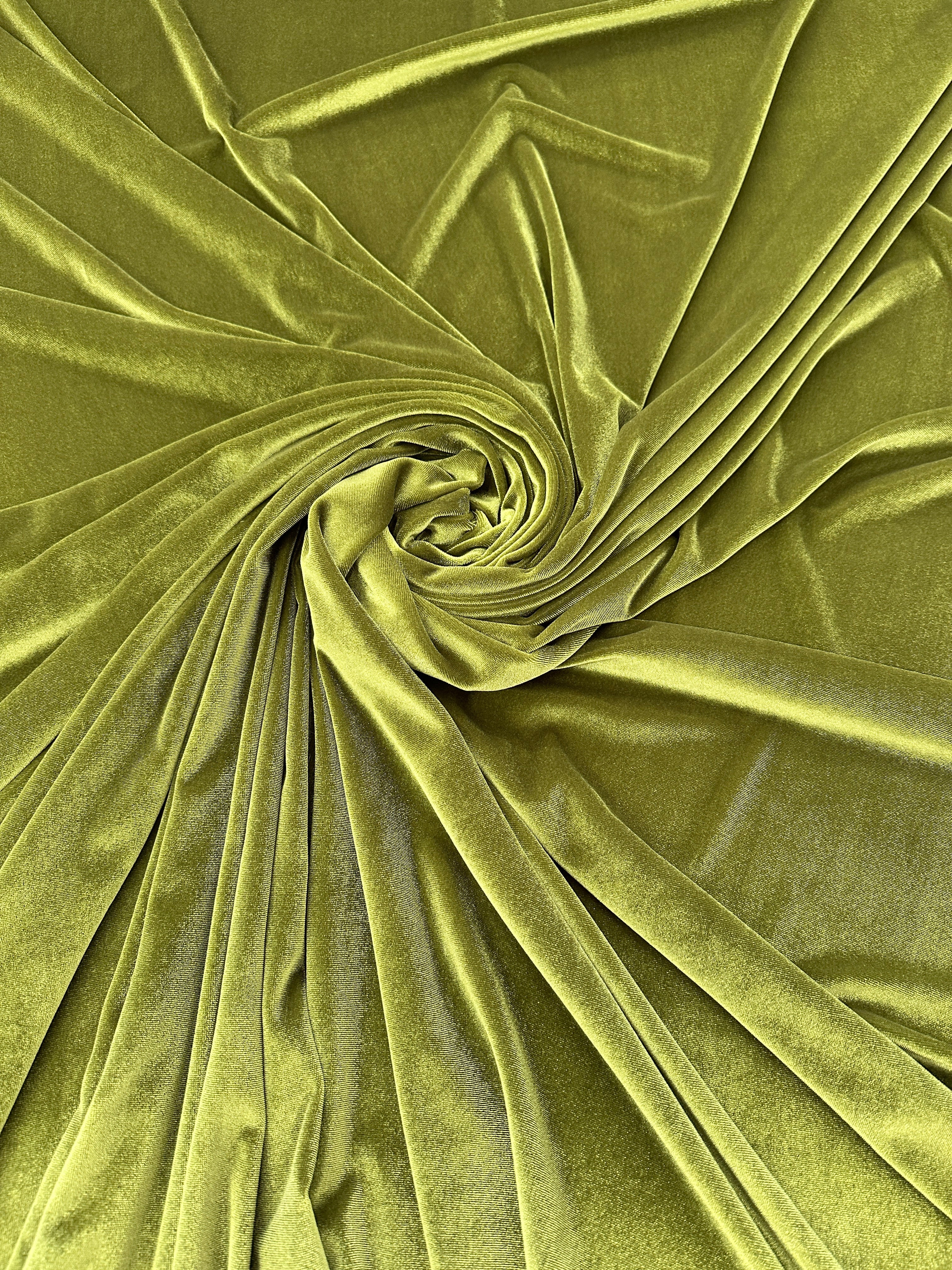 Olive Stretch Velvet - Image 9