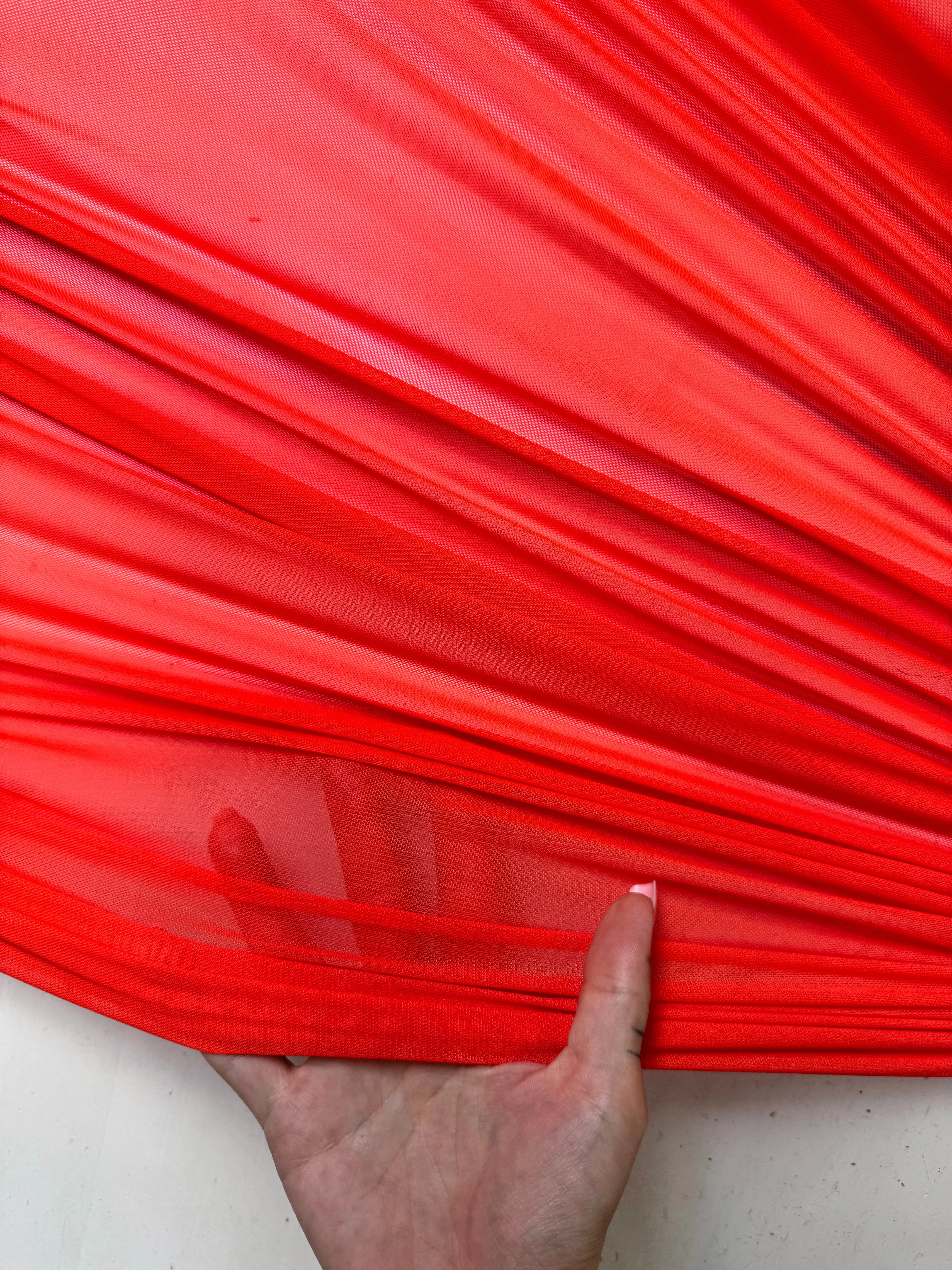 Orange 4 Way Stretch Power Mesh
