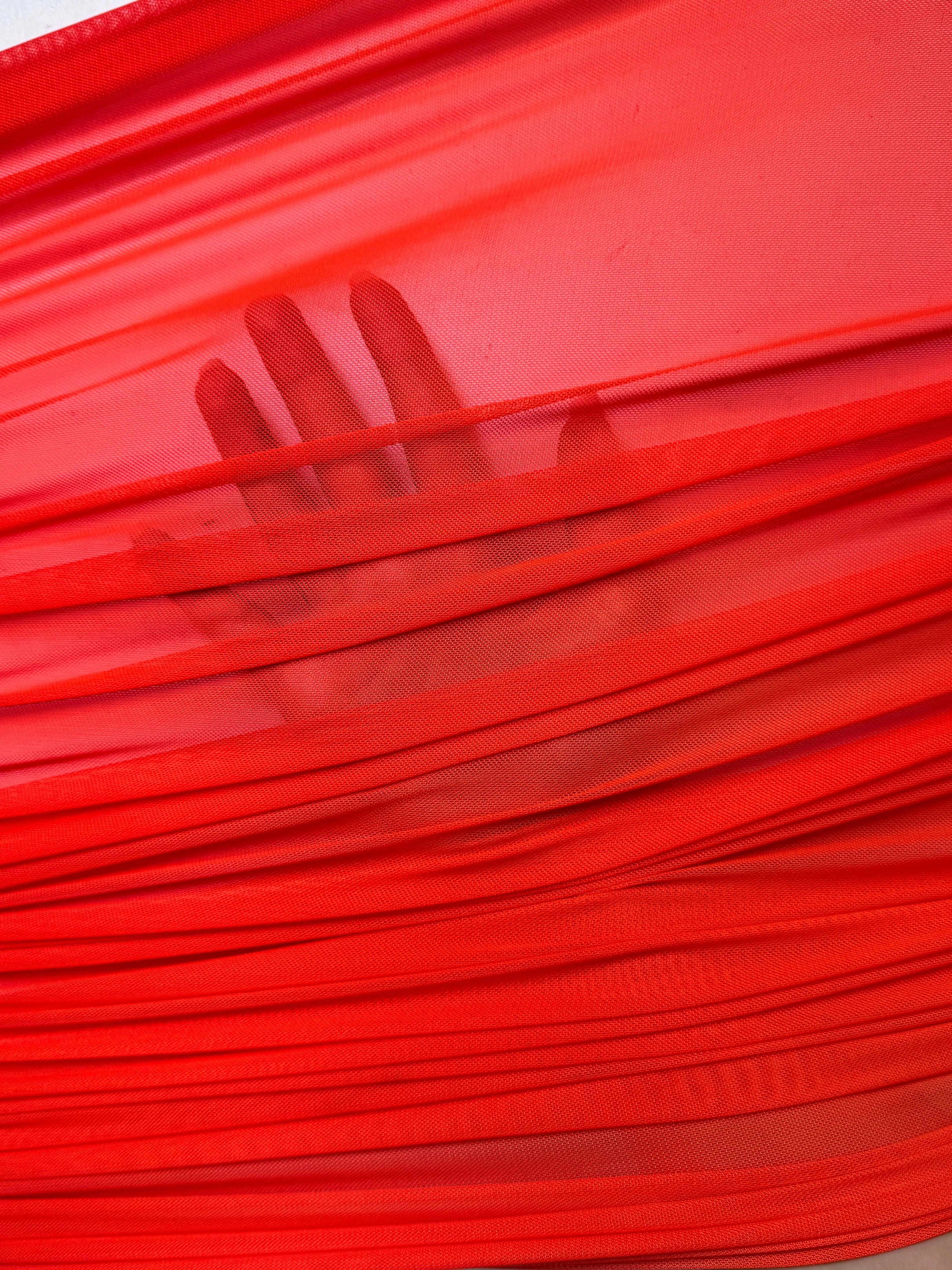 Orange 4 Way Stretch Power Mesh - Image 7