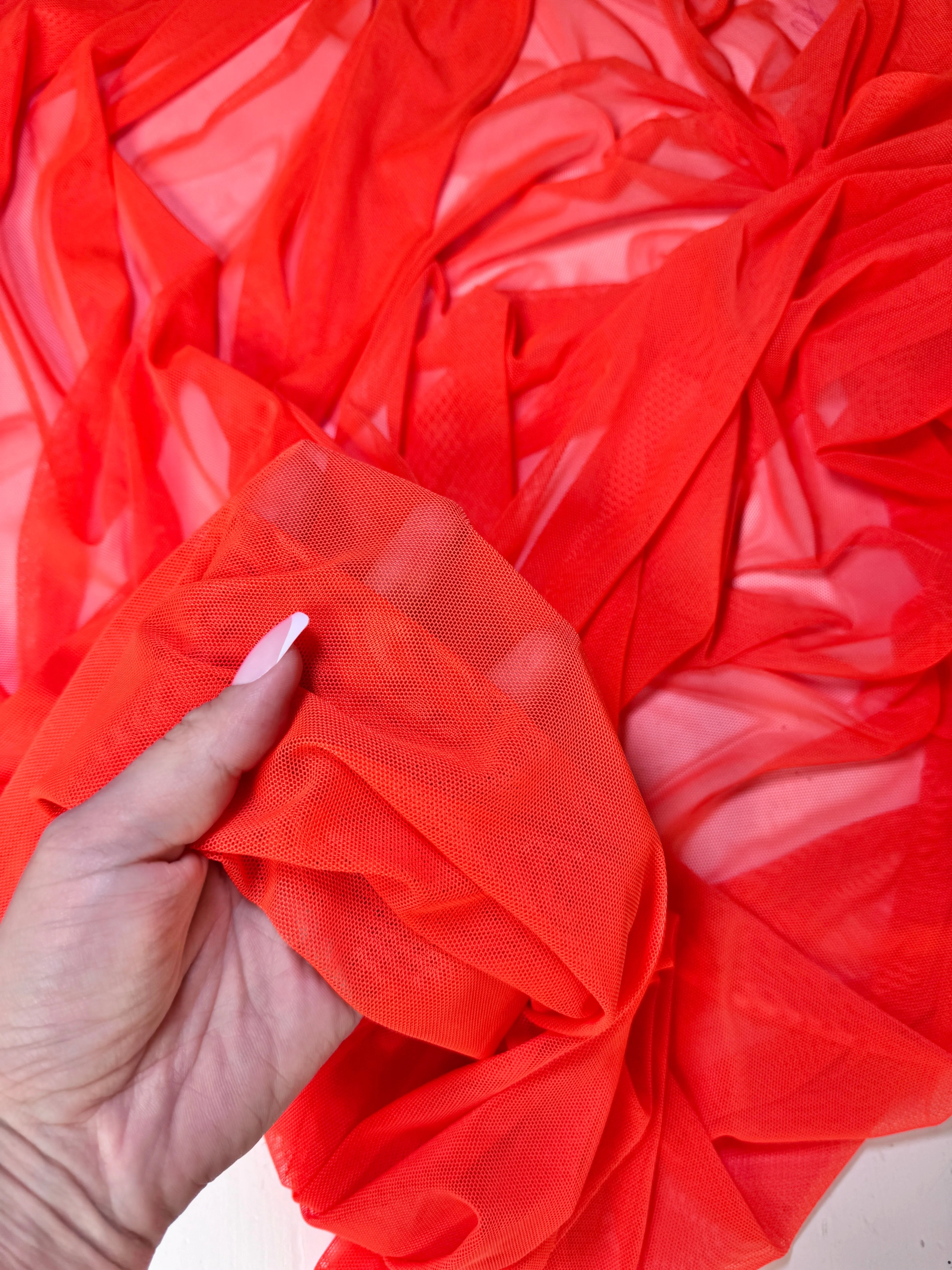 Orange 4 Way Stretch Power Mesh - Image 9