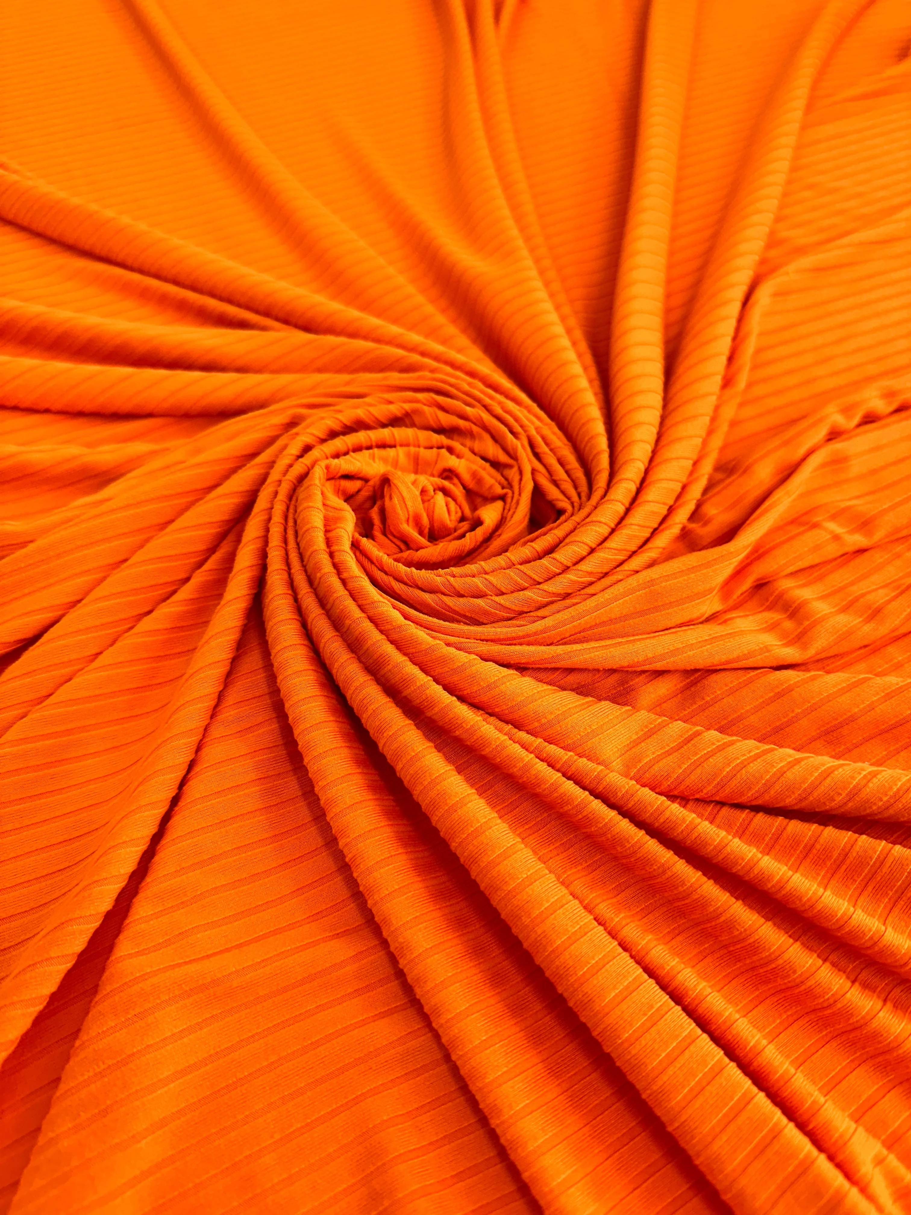 Orange Rib Knit