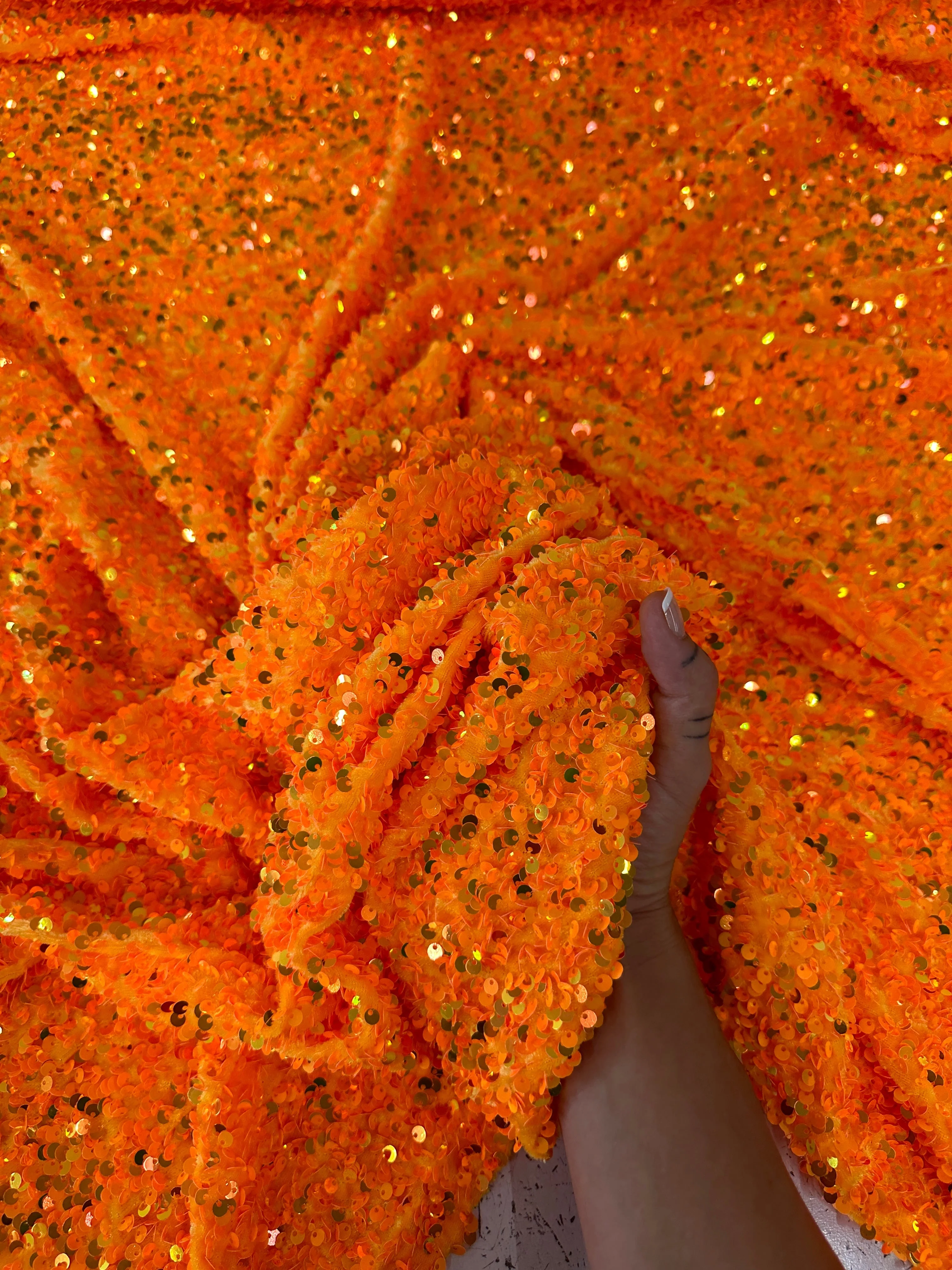 Orange Sequin on Velvet - Image 2