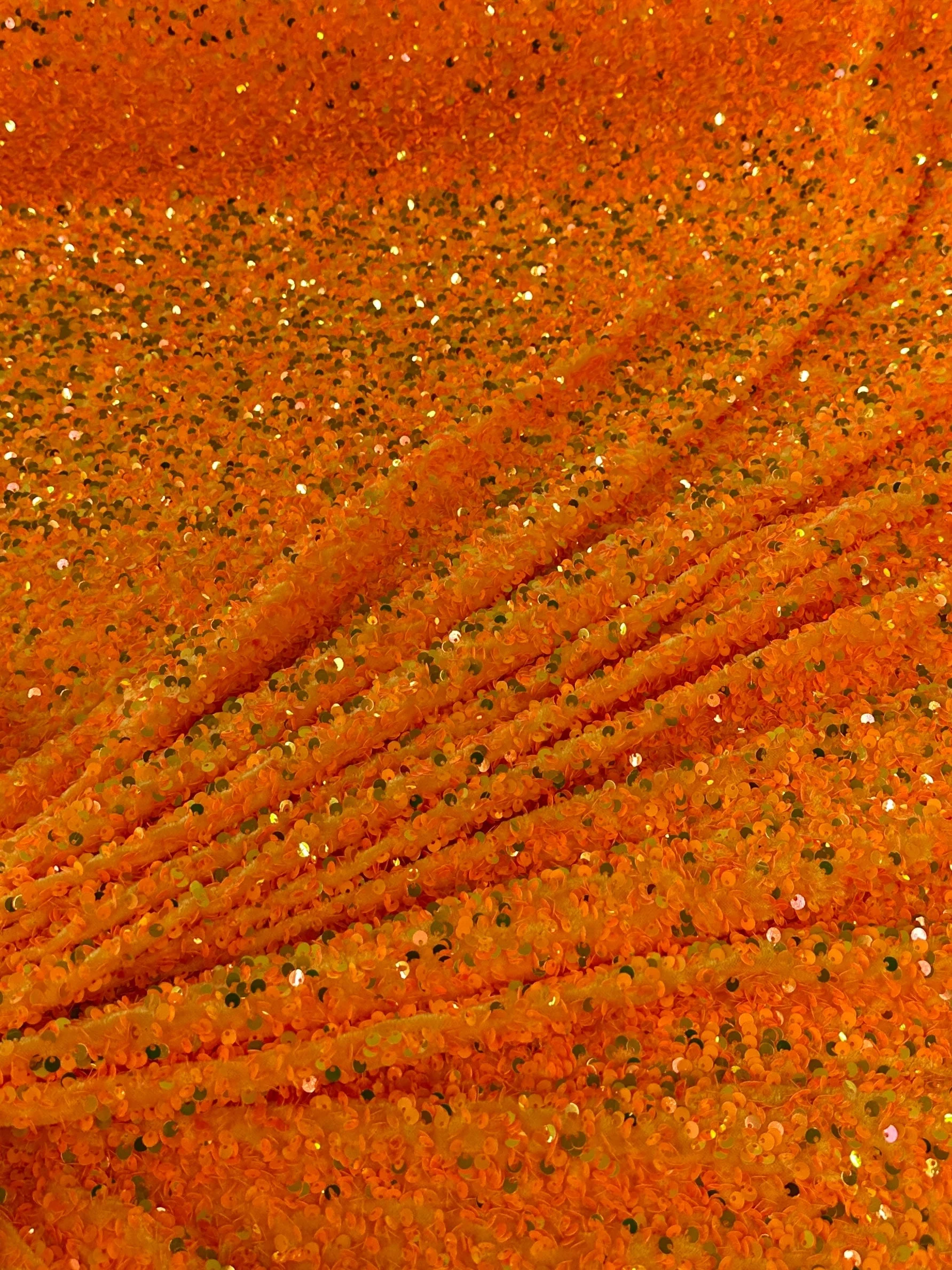 Orange Sequin on Velvet - Image 3