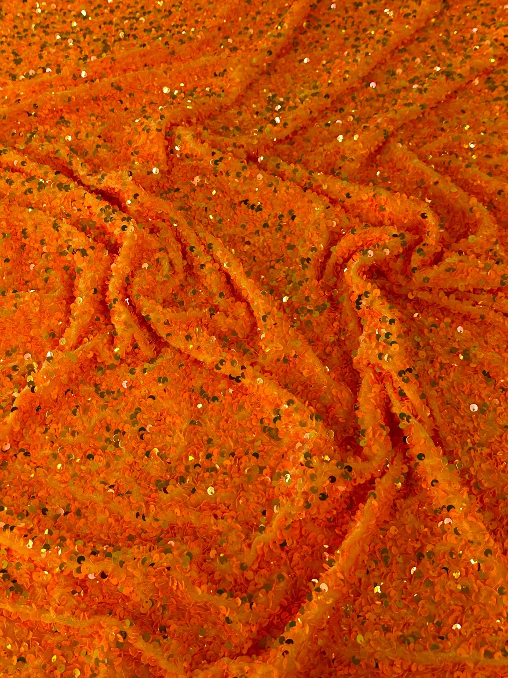 Orange Sequin on Velvet - Image 5
