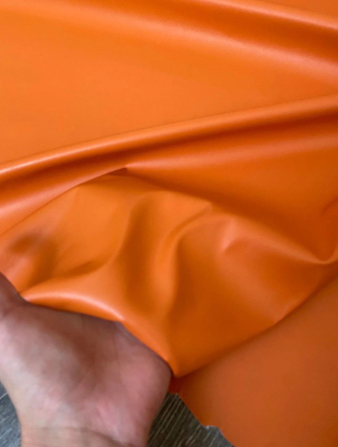Orange Stretch Faux Leather - Image 2