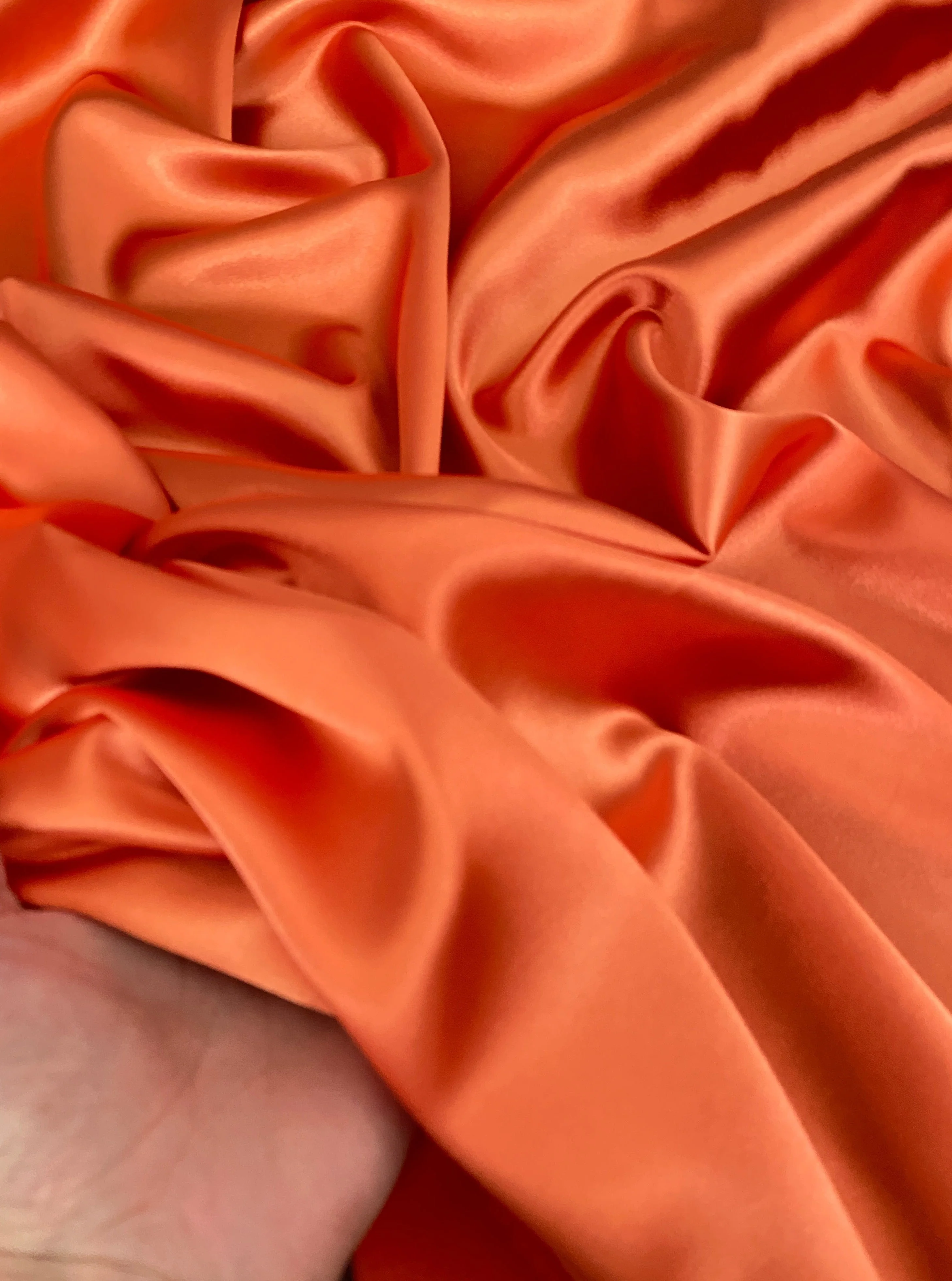 Orange Silky Stretch Satin - Image 10