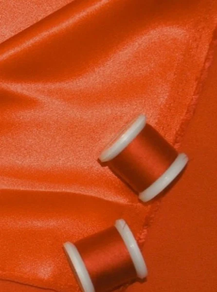 Orange Silky Stretch Satin - Image 6