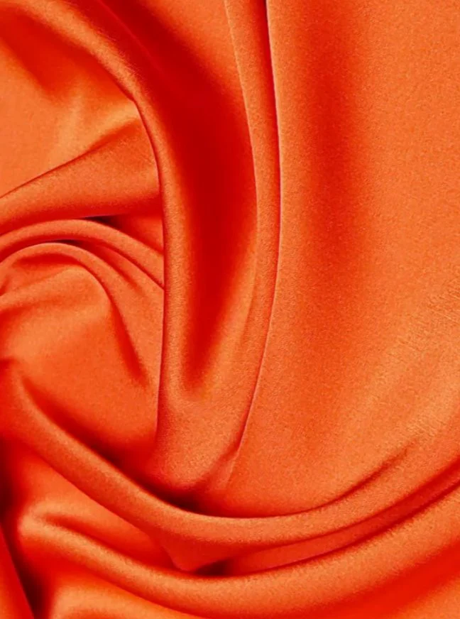 Orange Silky Stretch Satin - Image 7