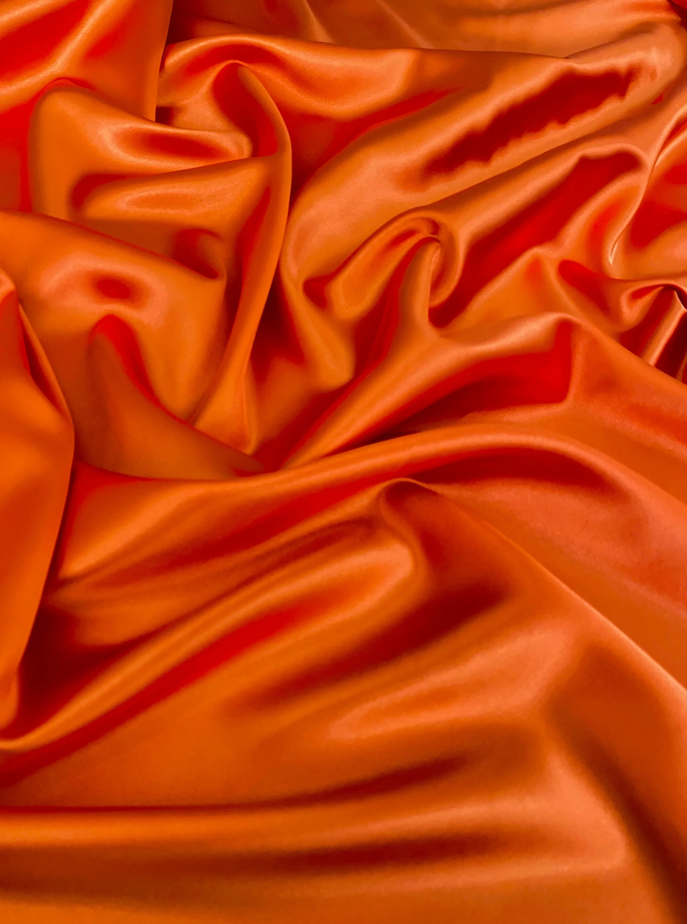 Orange Silky Stretch Satin - Image 9