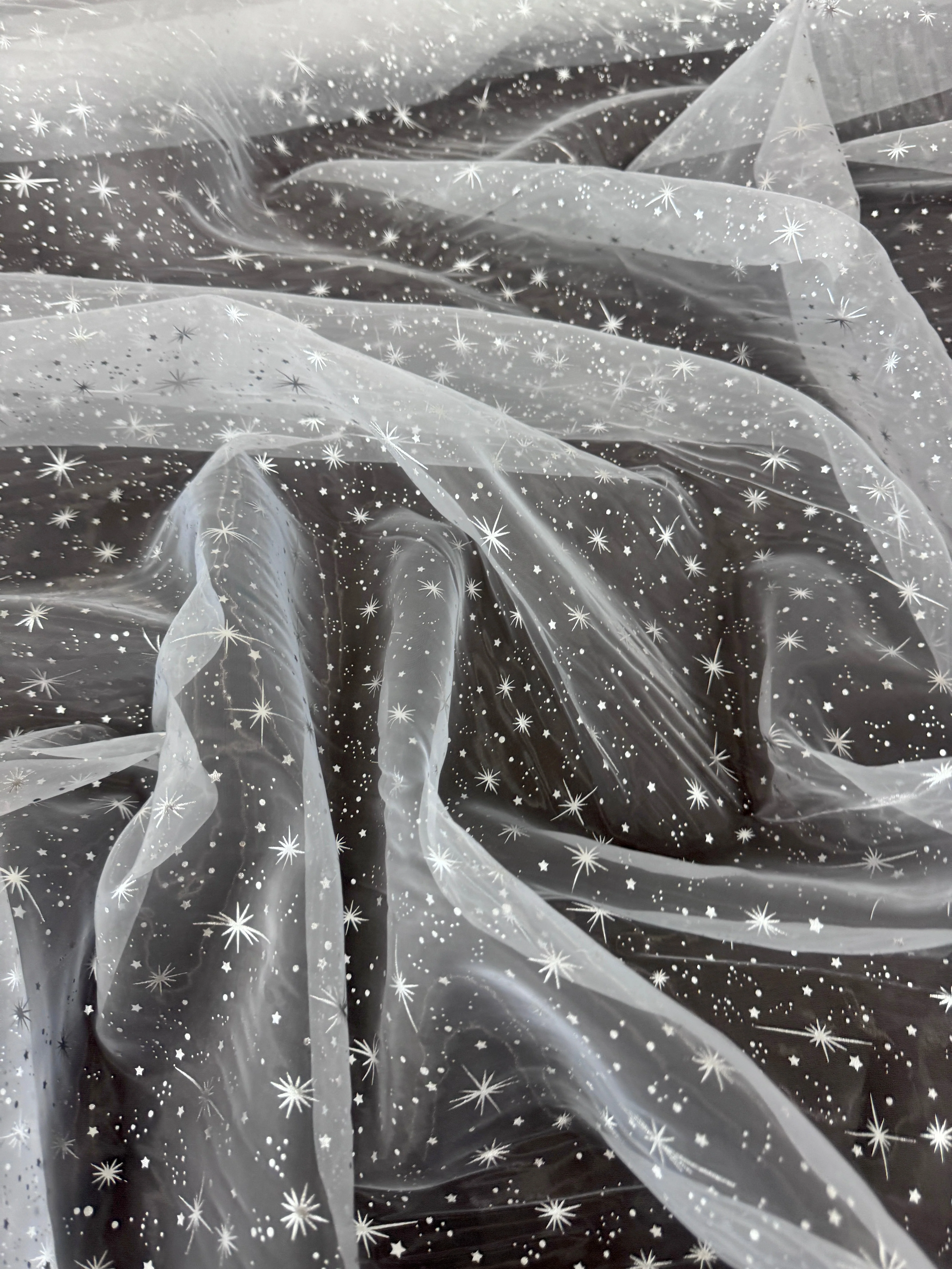 Silver Shooting Star Organza - Image 8