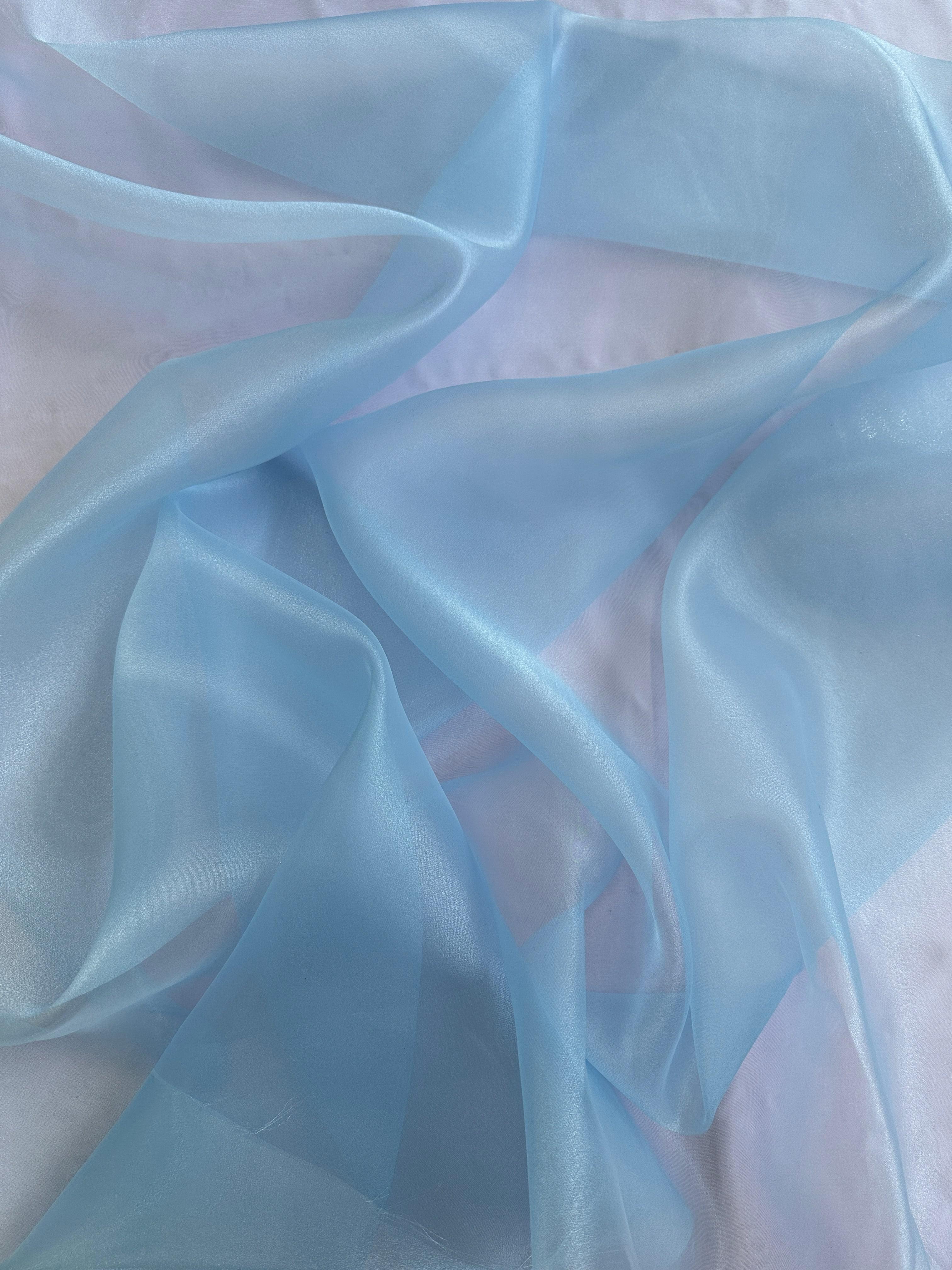 Baby Blue Crystal Organza - Image 5