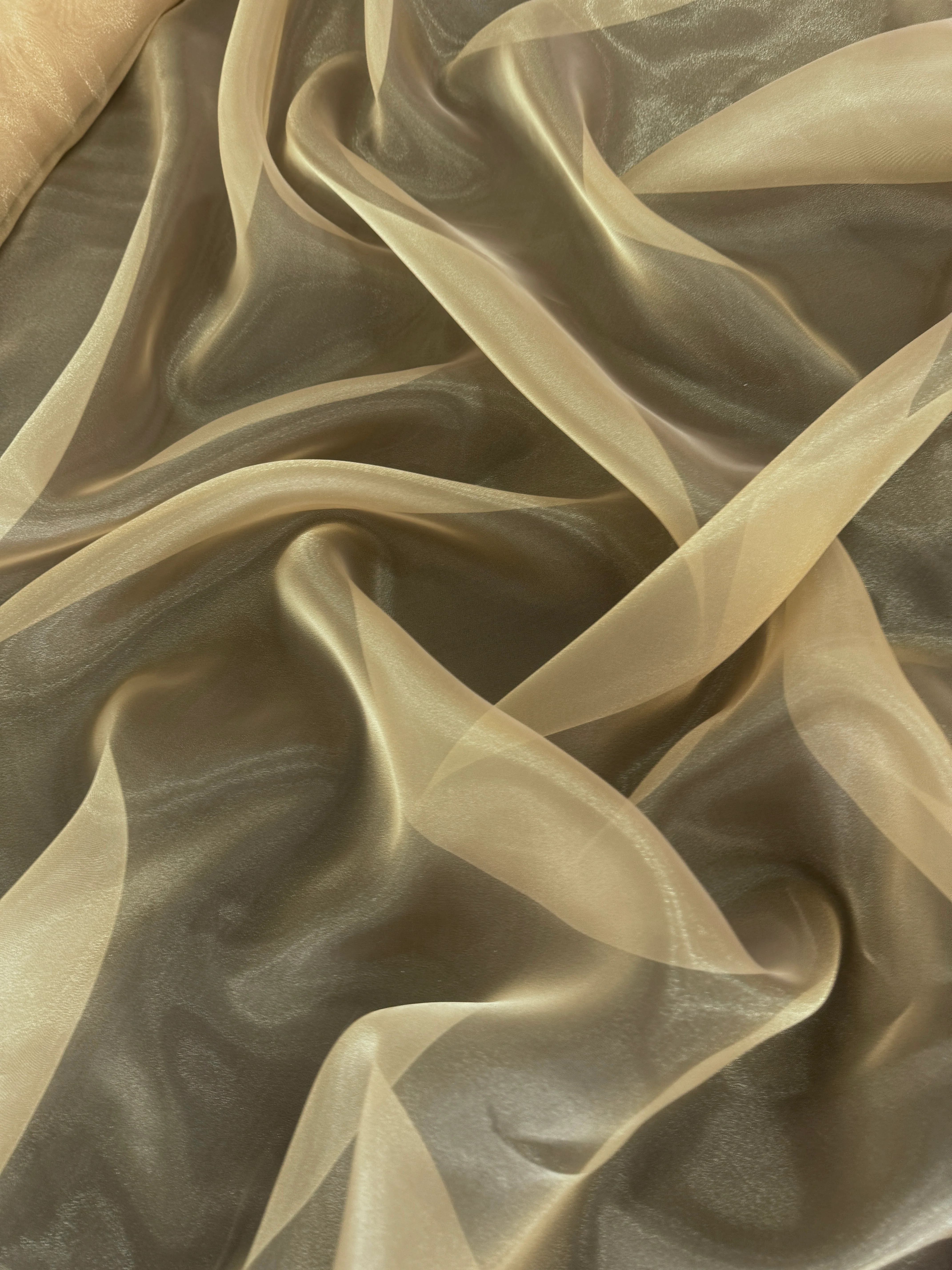 Khaki Crystal Organza - Image 7