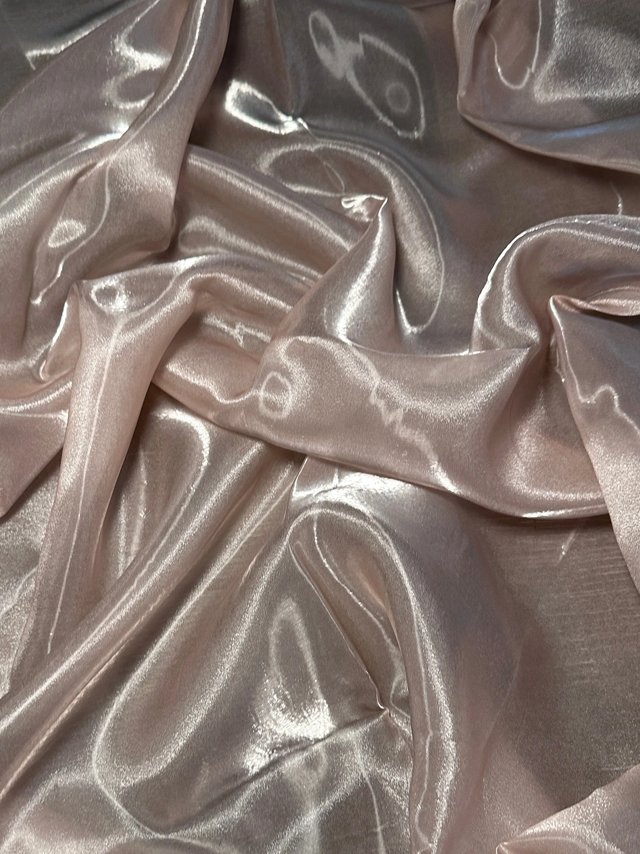Pale Mauve Liquid Shimmery Organza - Image 3