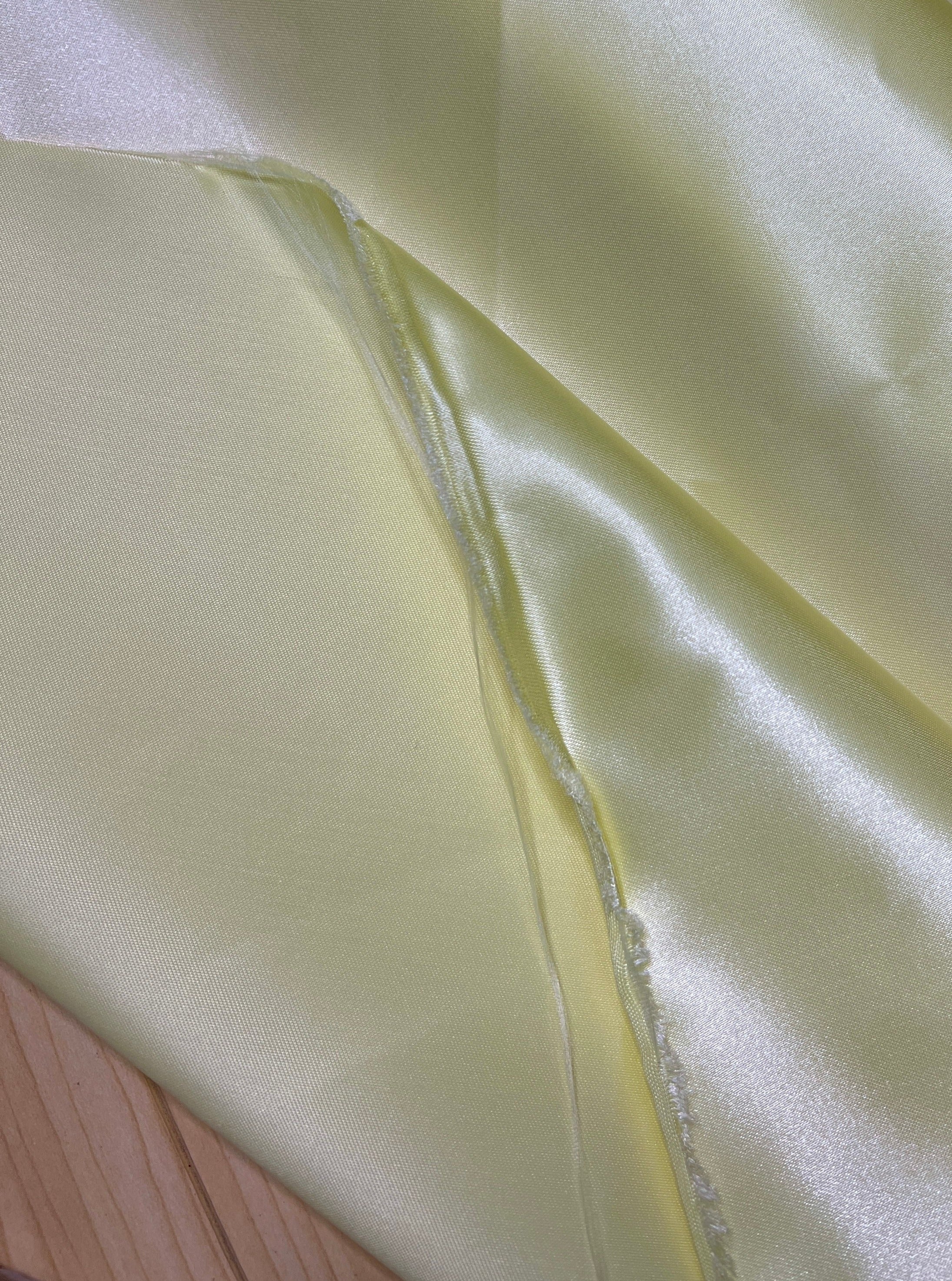 Pale Yellow Heavy Satin - Image 3