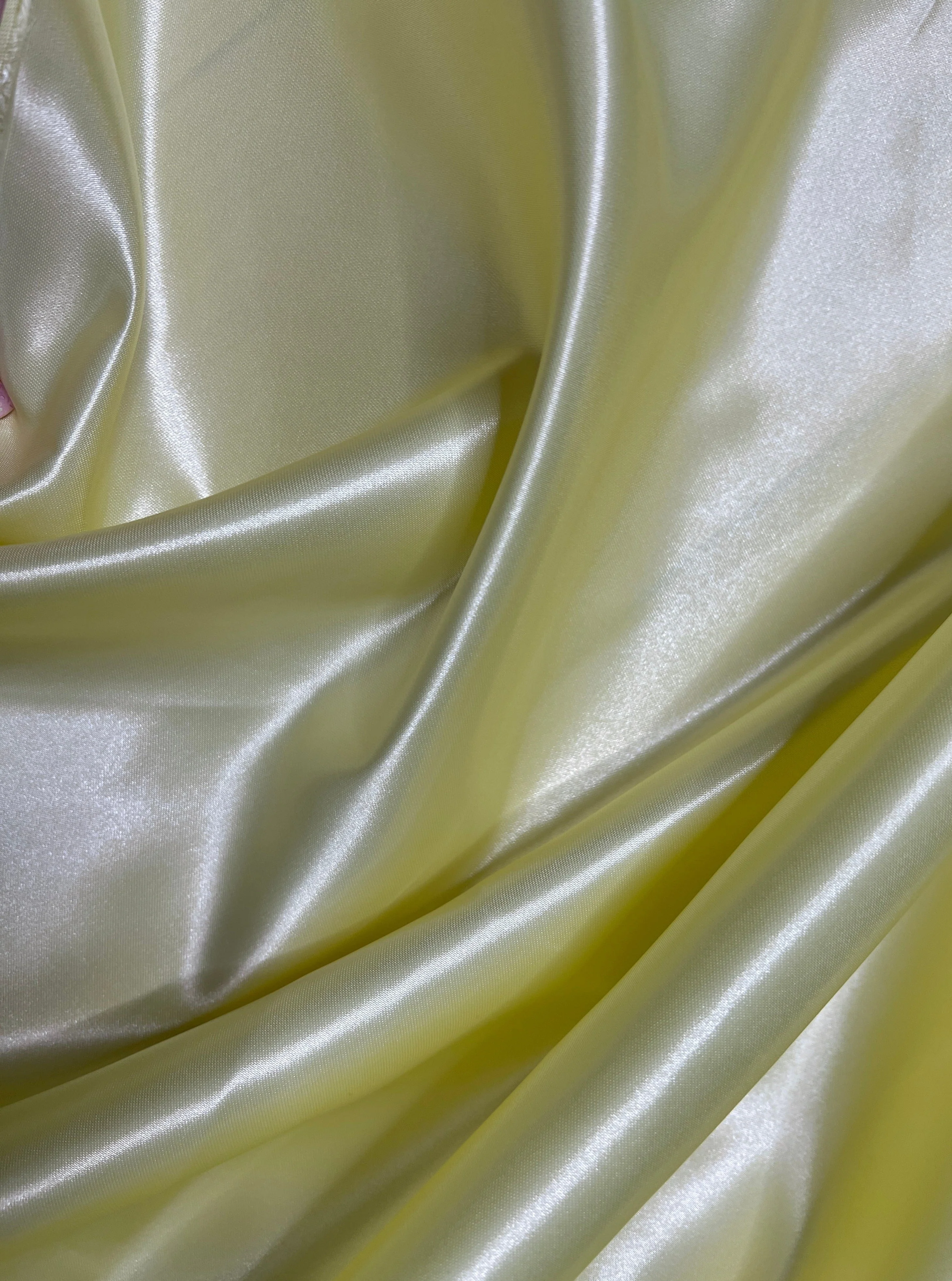 Pale Yellow Heavy Satin - Image 4