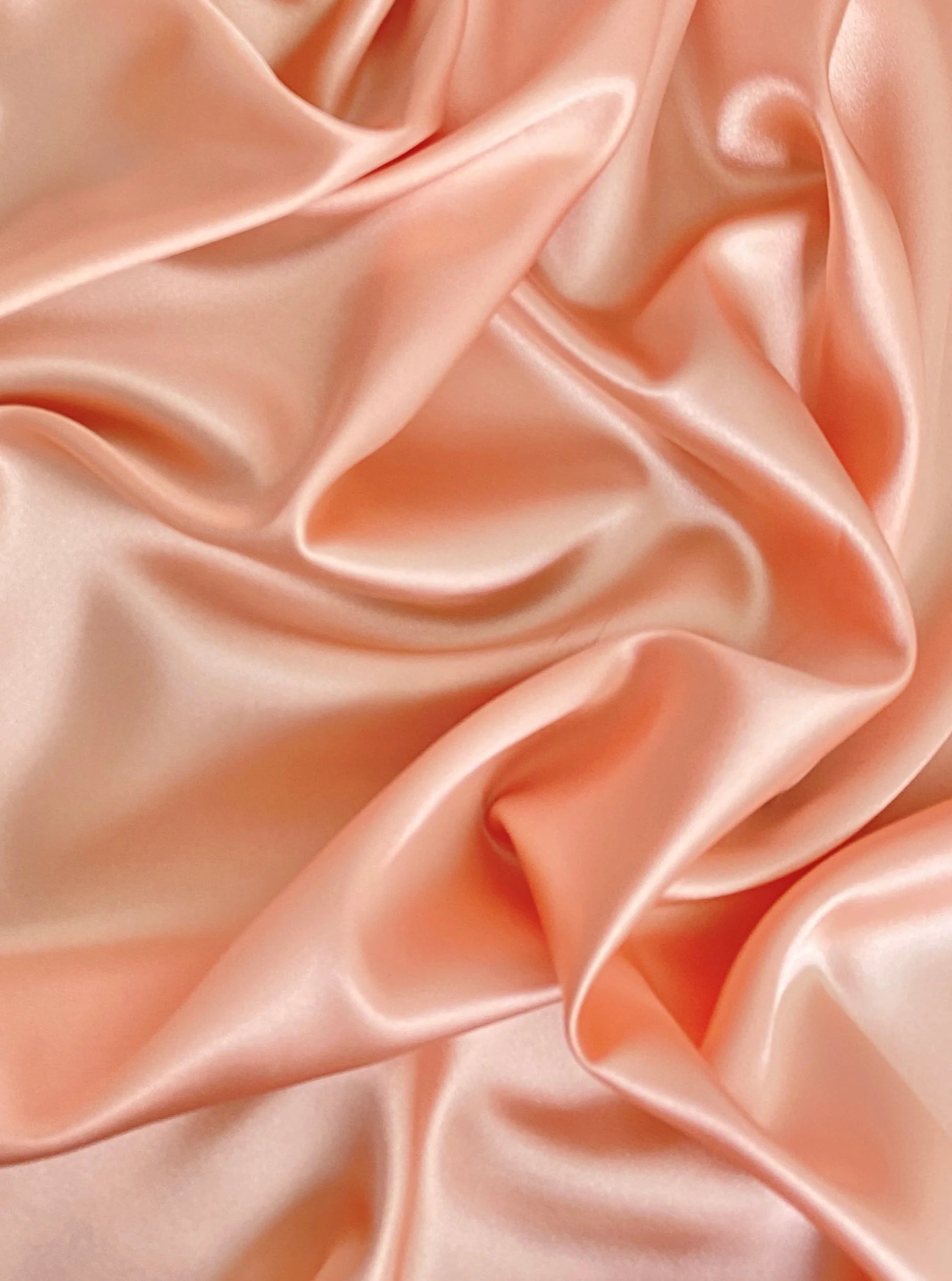 Peach Silky Stretch Satin