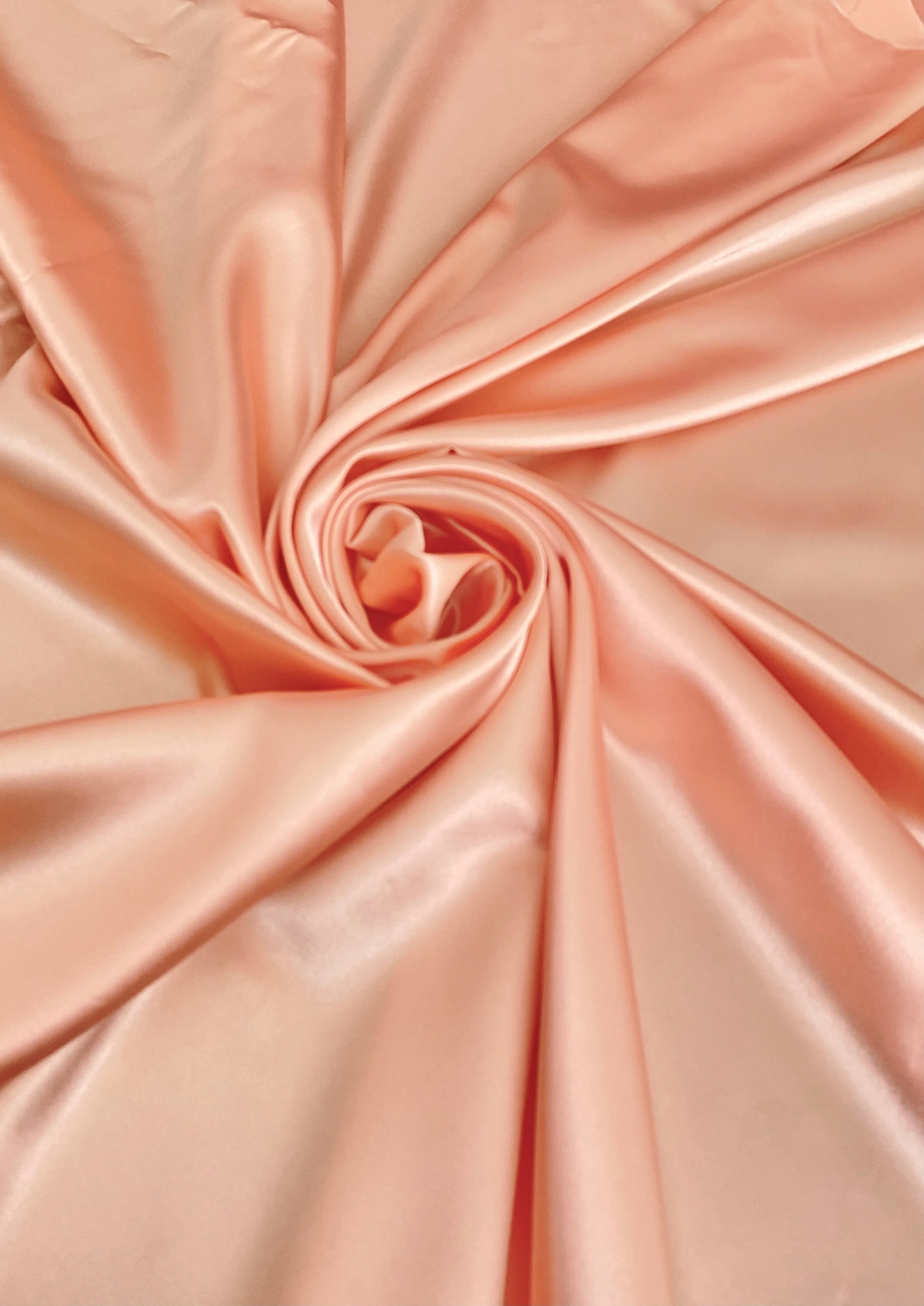 Peach Silky Stretch Satin - Image 3