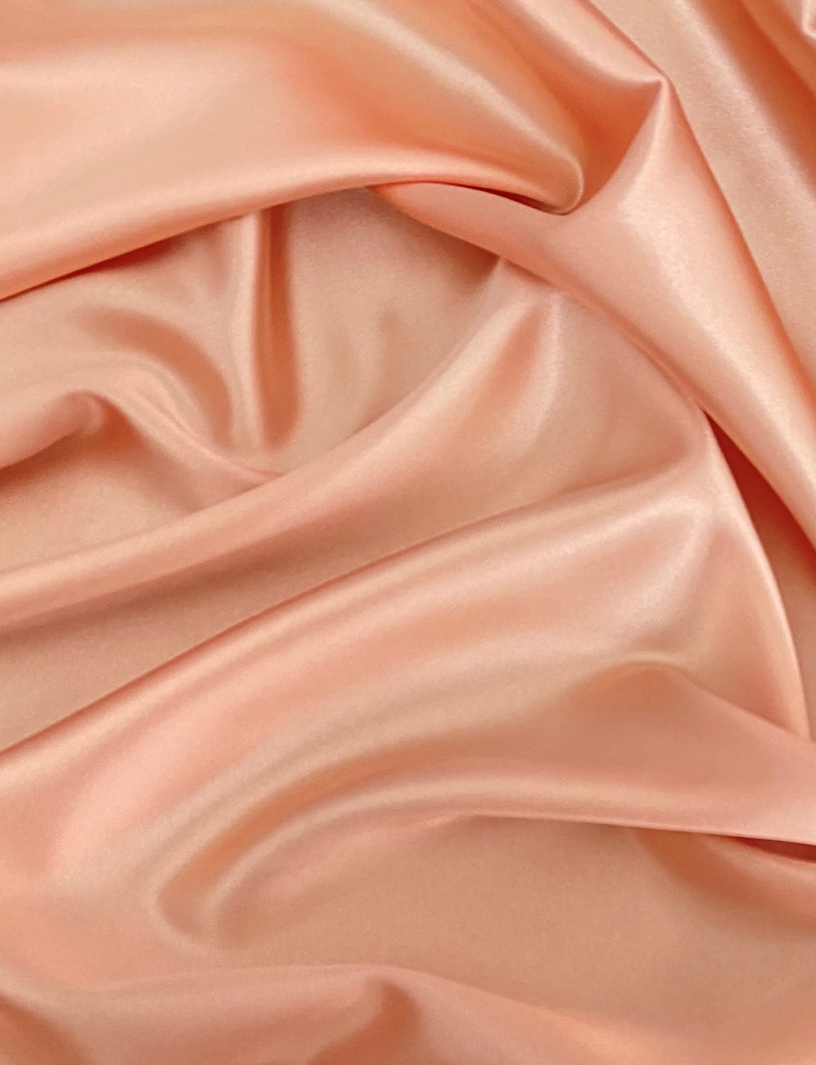 Peach Silky Stretch Satin - Image 4