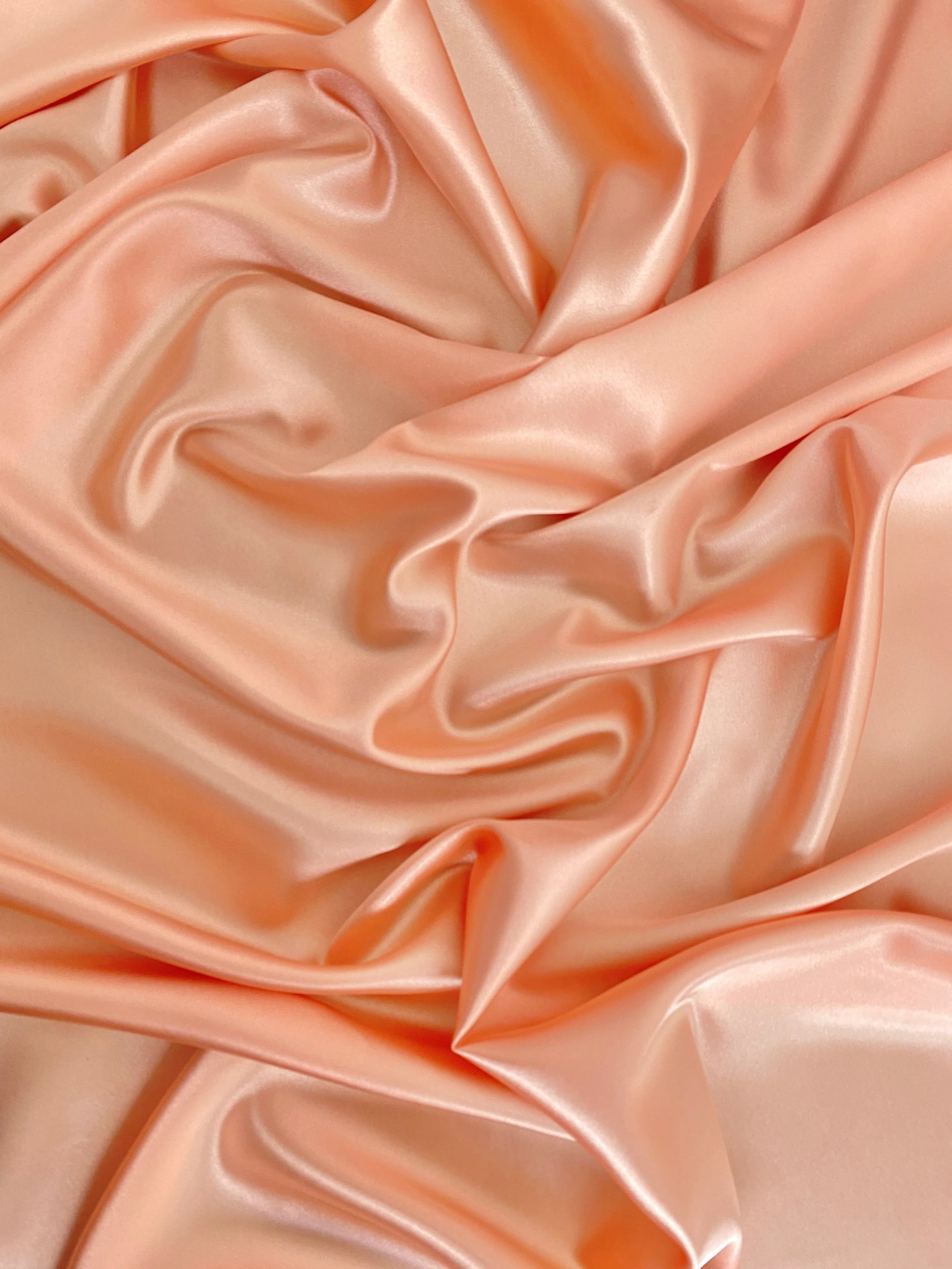 Peach Silky Stretch Satin - Image 5