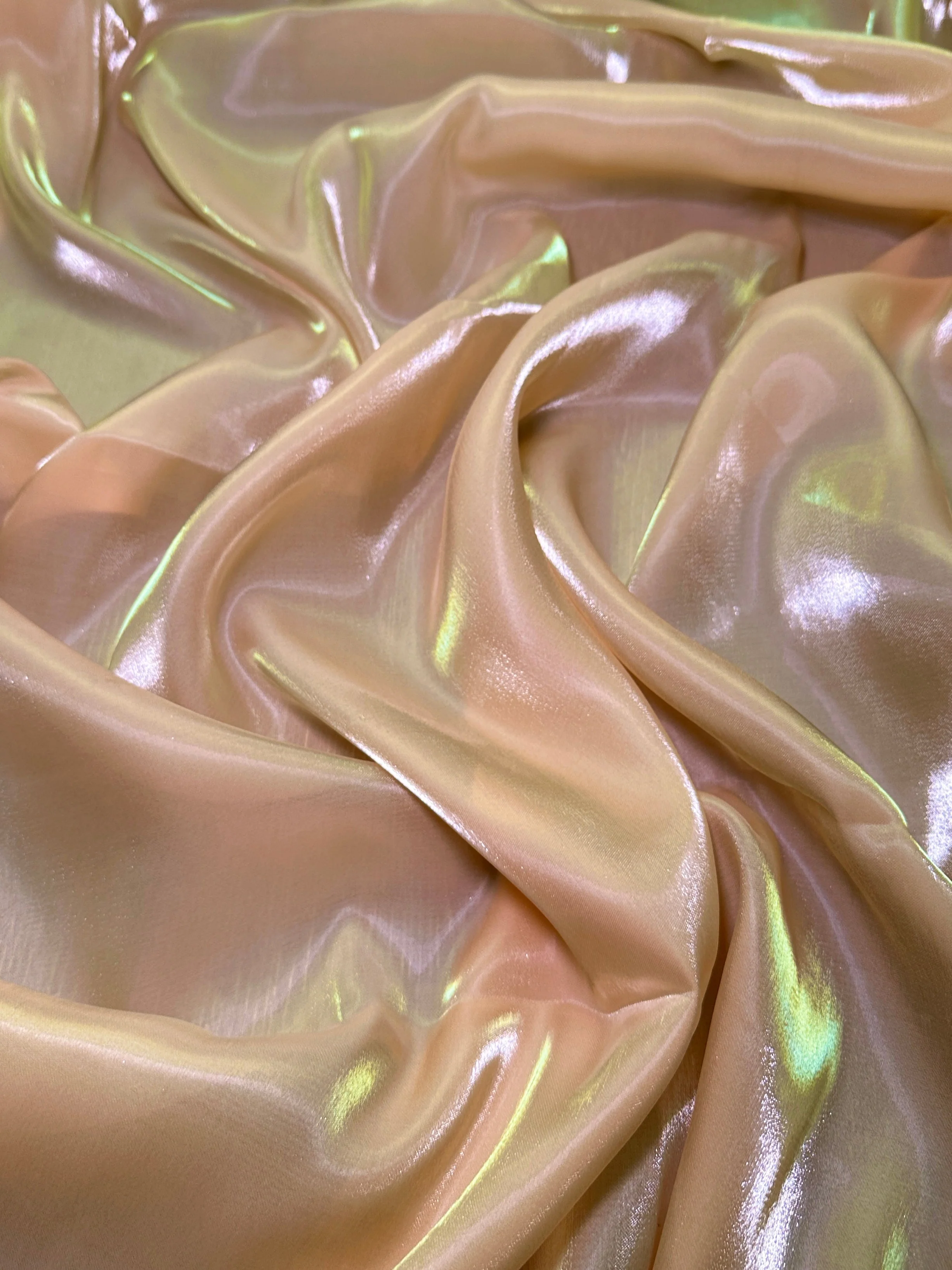 Peach Water Liquid Shimmery Chiffon - Image 4