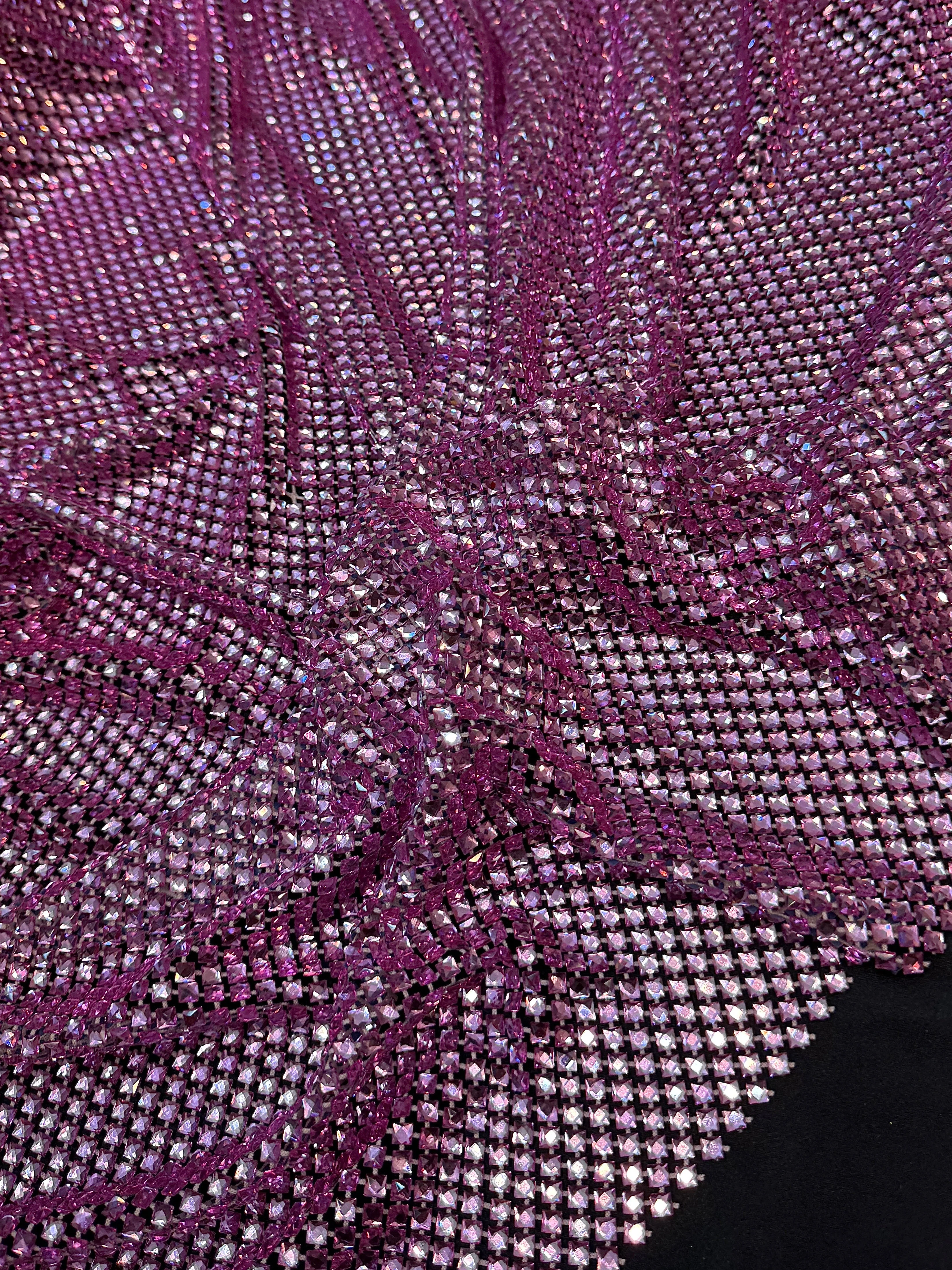 Pink Luxury Rhinestone Mesh - Image 2