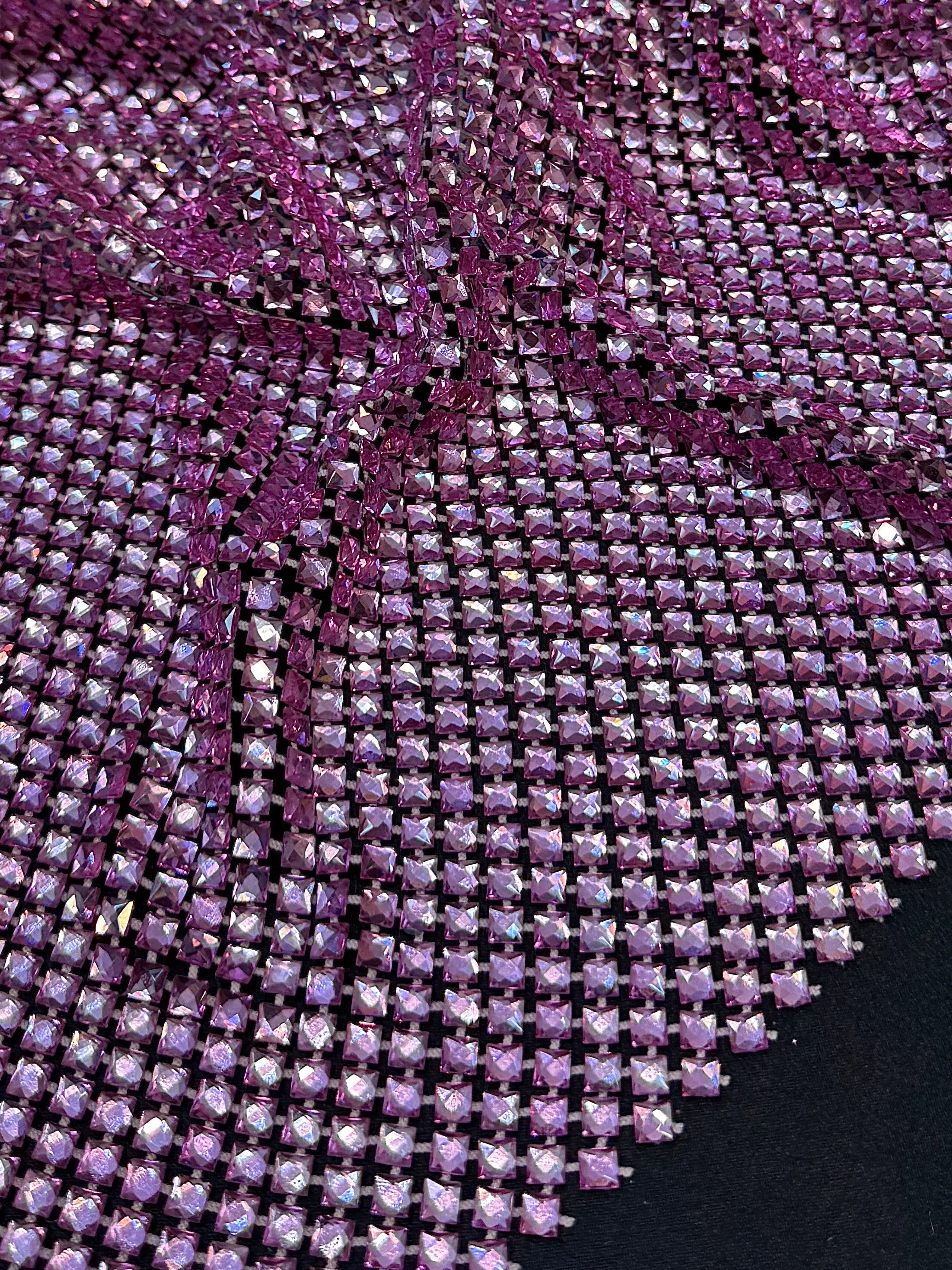 Pink Luxury Rhinestone Mesh - Image 3