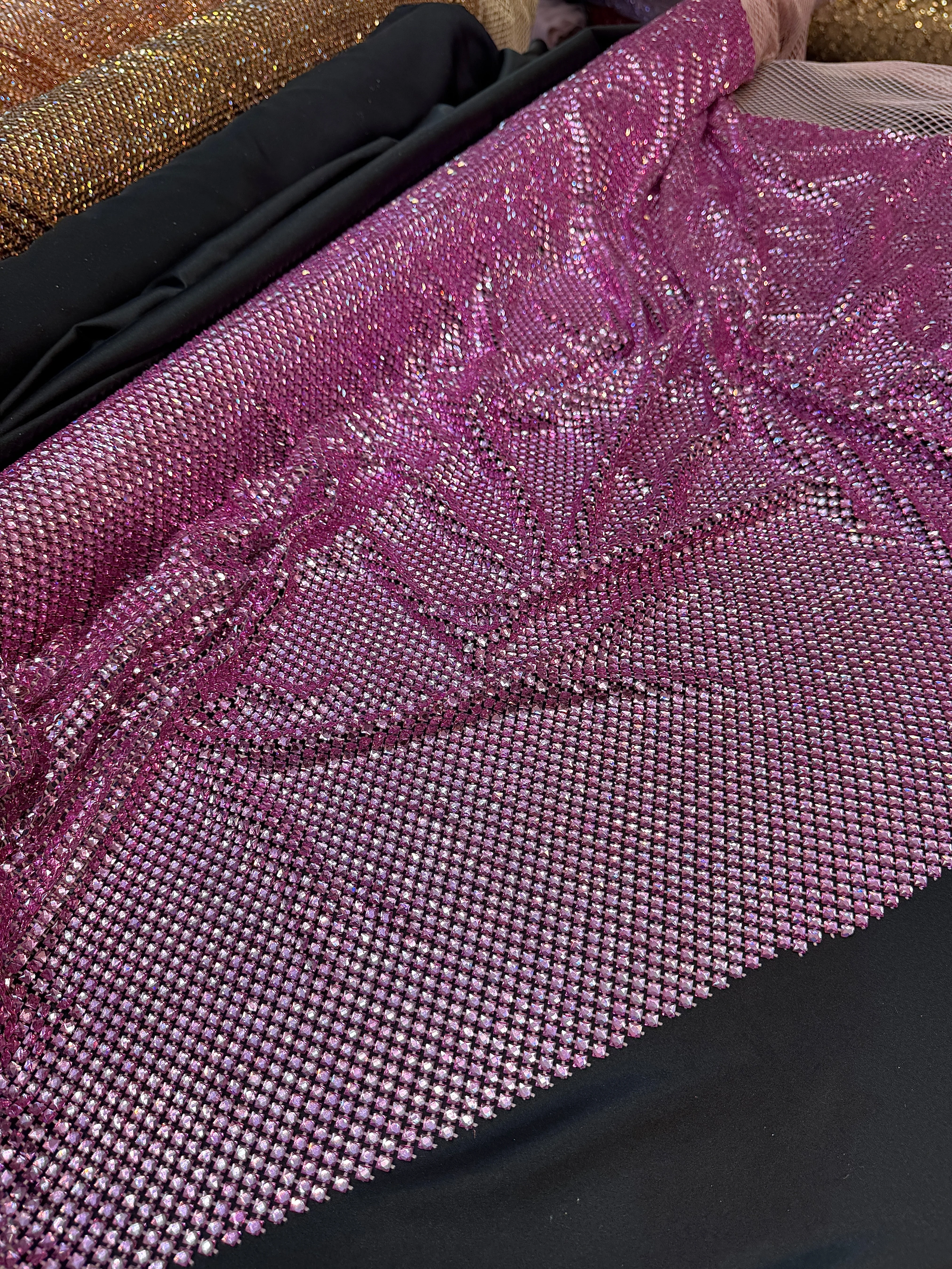 Pink Luxury Rhinestone Mesh - Image 4