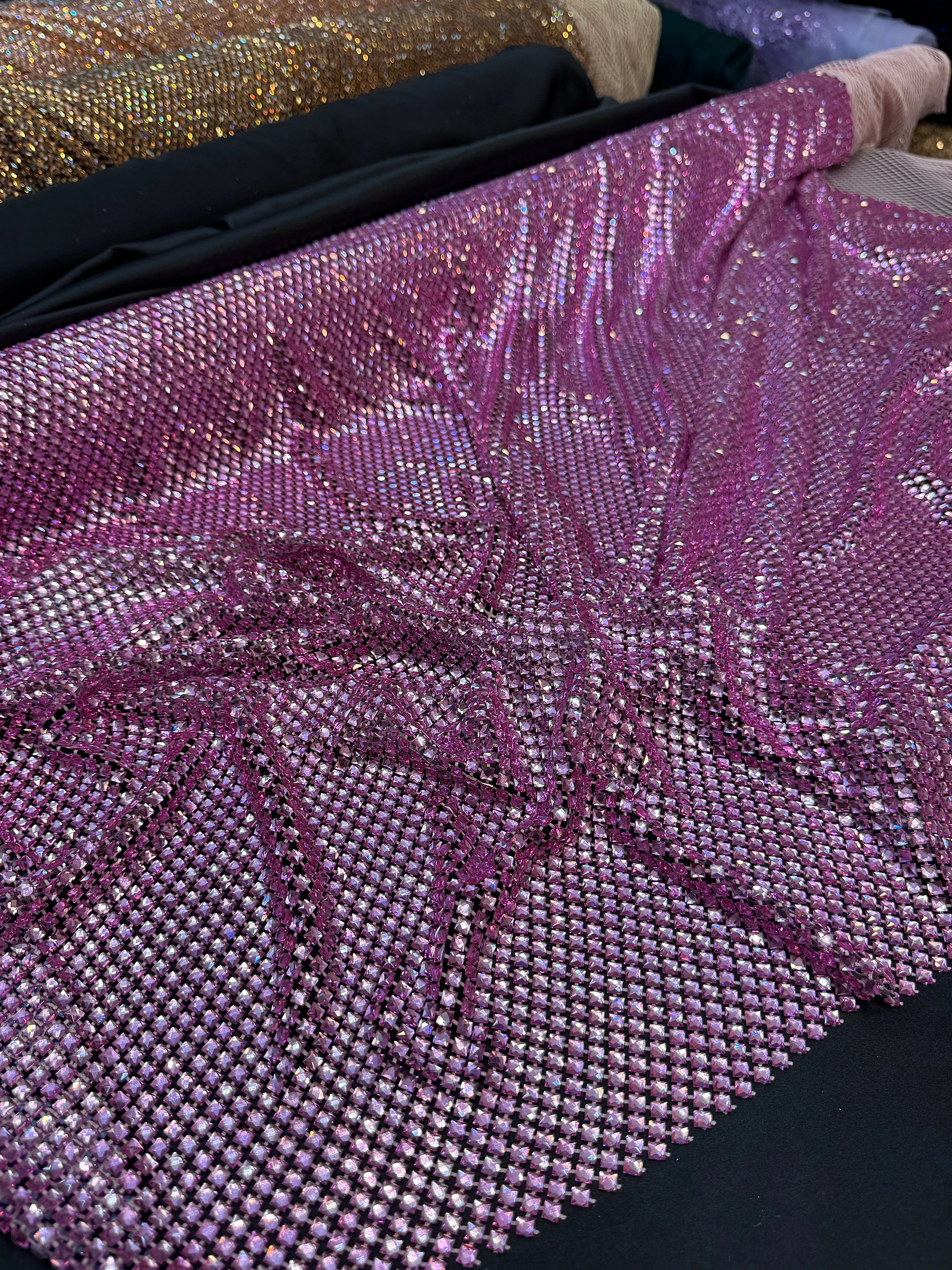 Pink Luxury Rhinestone Mesh - Image 6