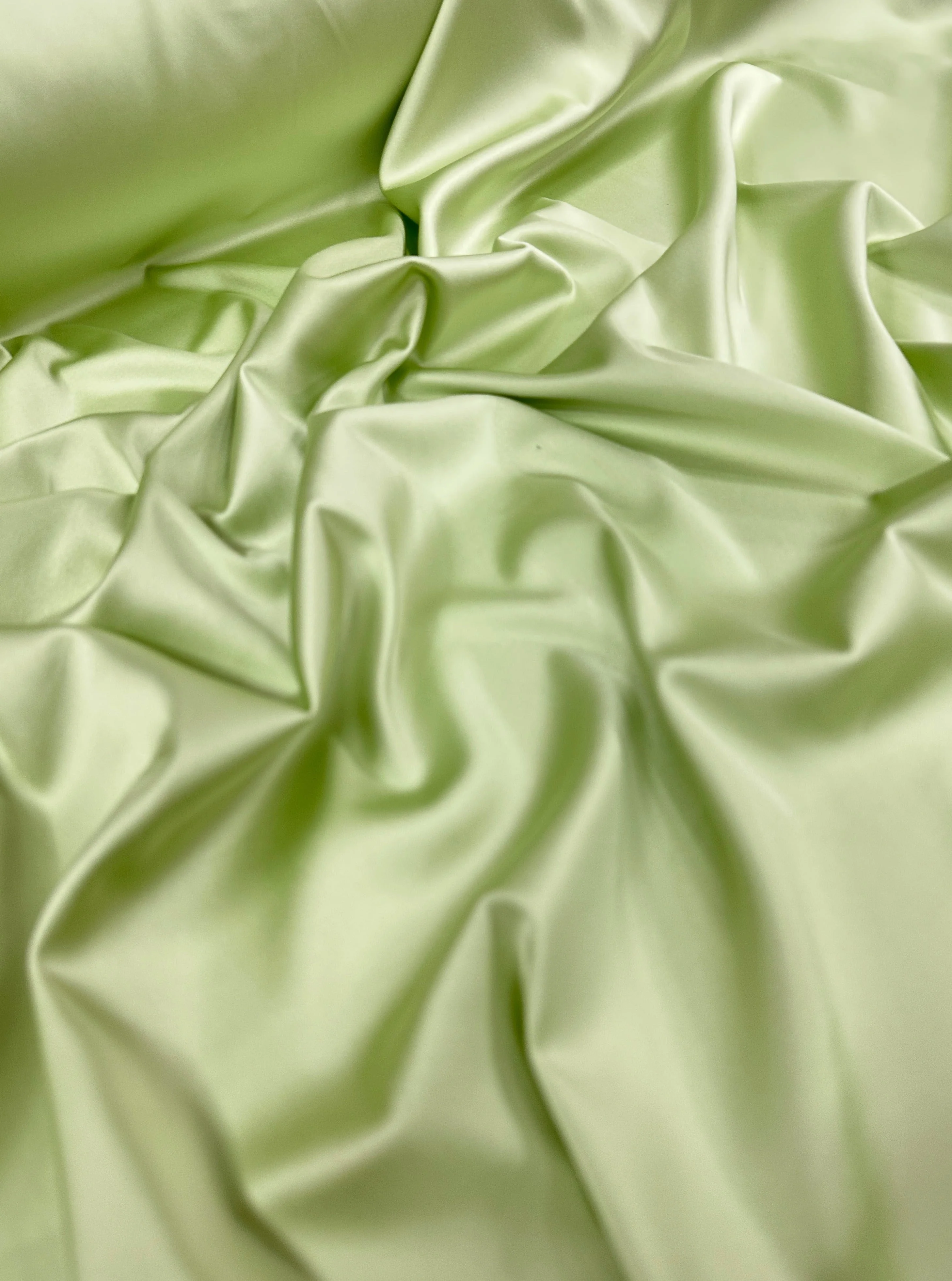 Pistachio Stretch Crepe Back Satin - Image 3