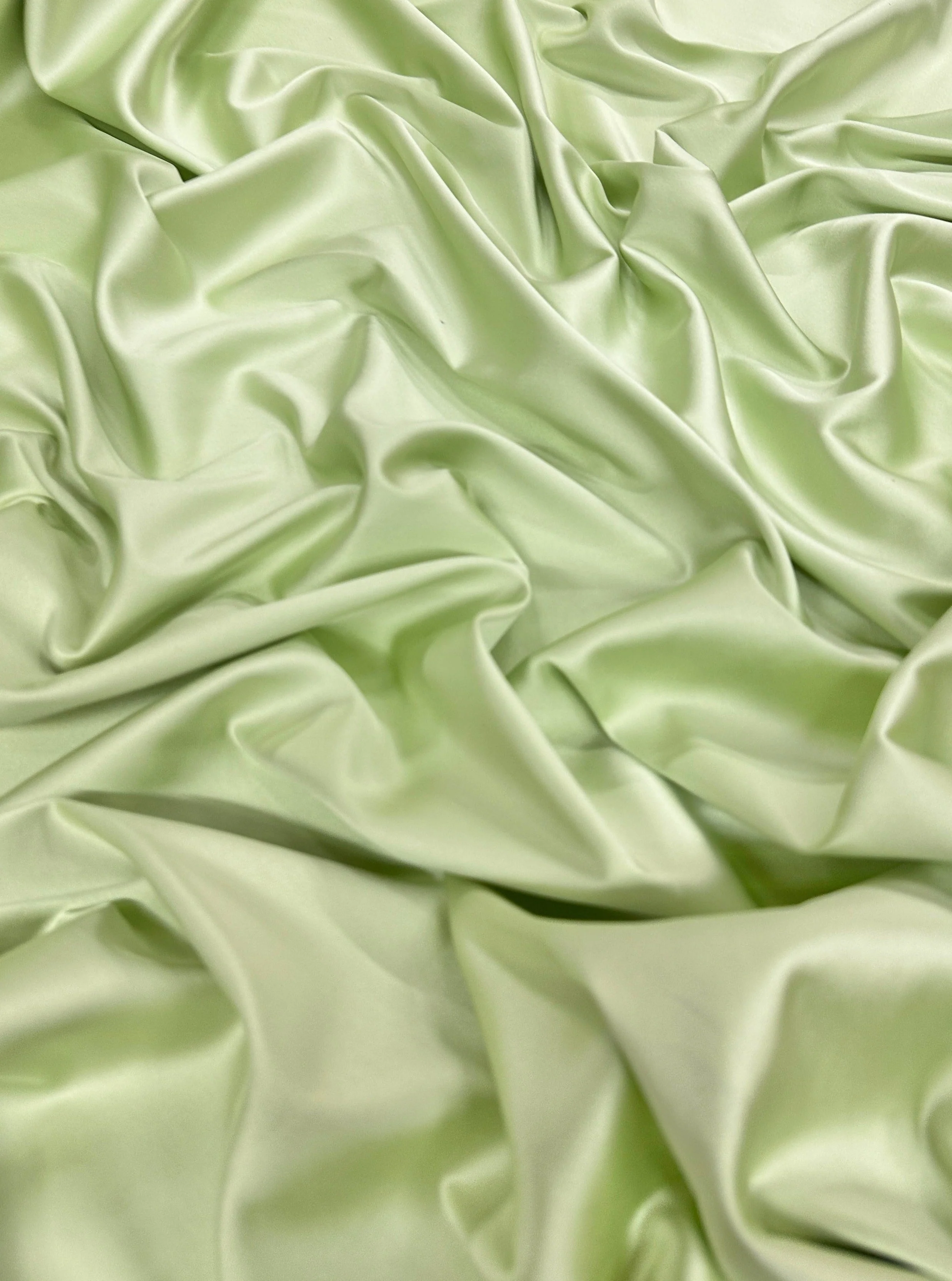 Pistachio Stretch Crepe Back Satin - Image 5