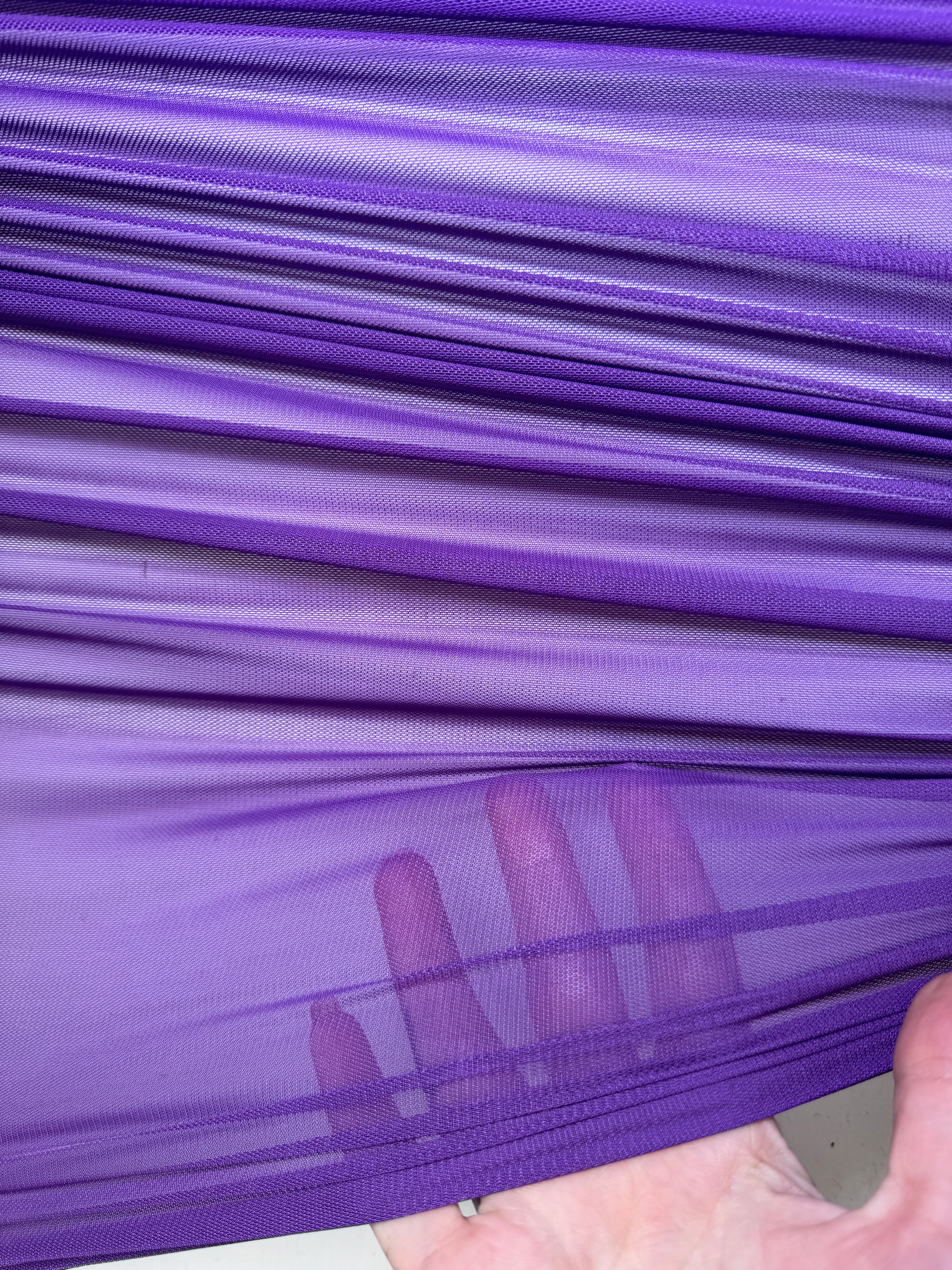 Purple 4 Way Stretch Power Mesh - Image 4
