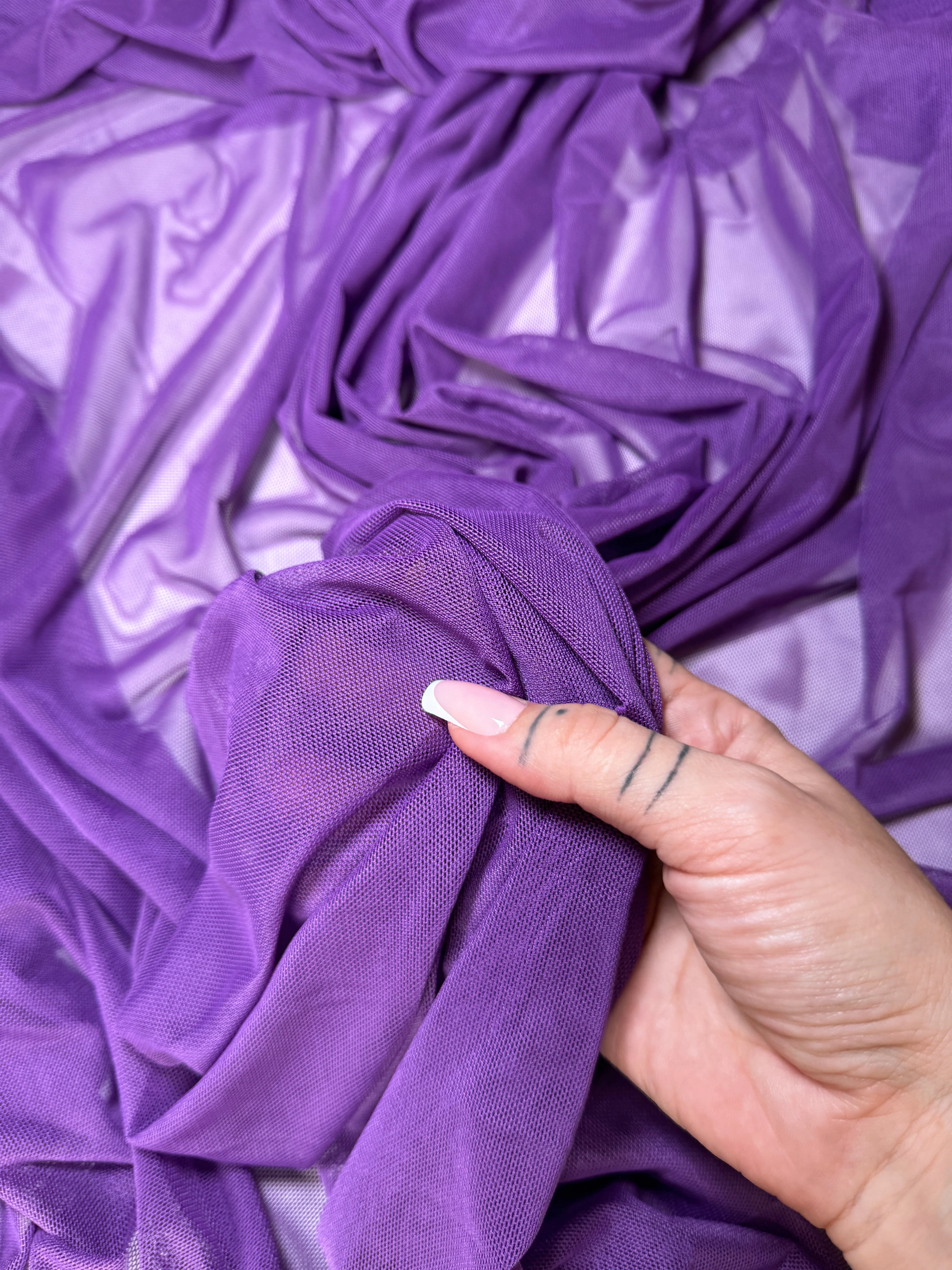 Purple 4 Way Stretch Power Mesh - Image 8