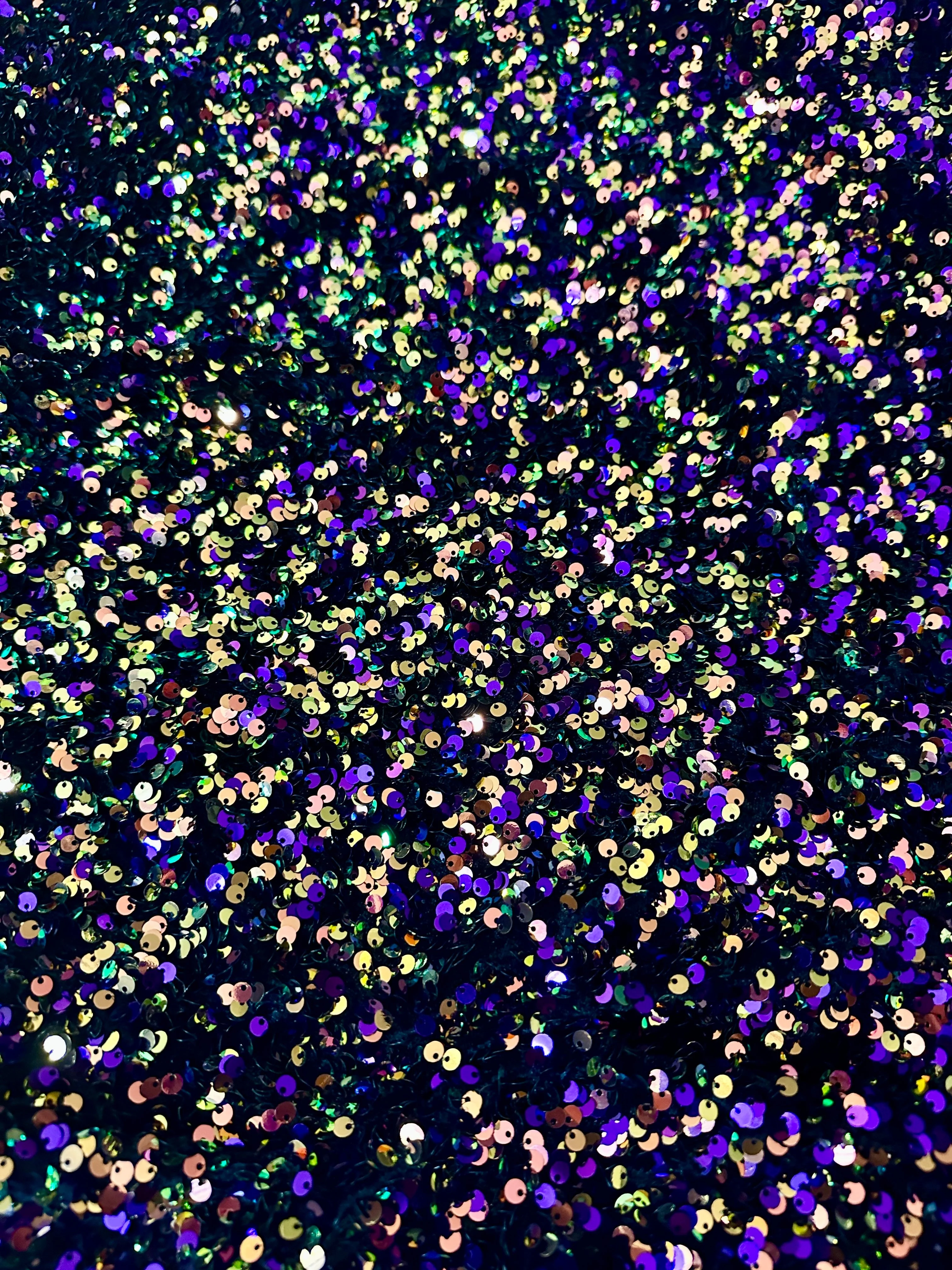 Iridescent Purple Sequin on Velvet - Image 2